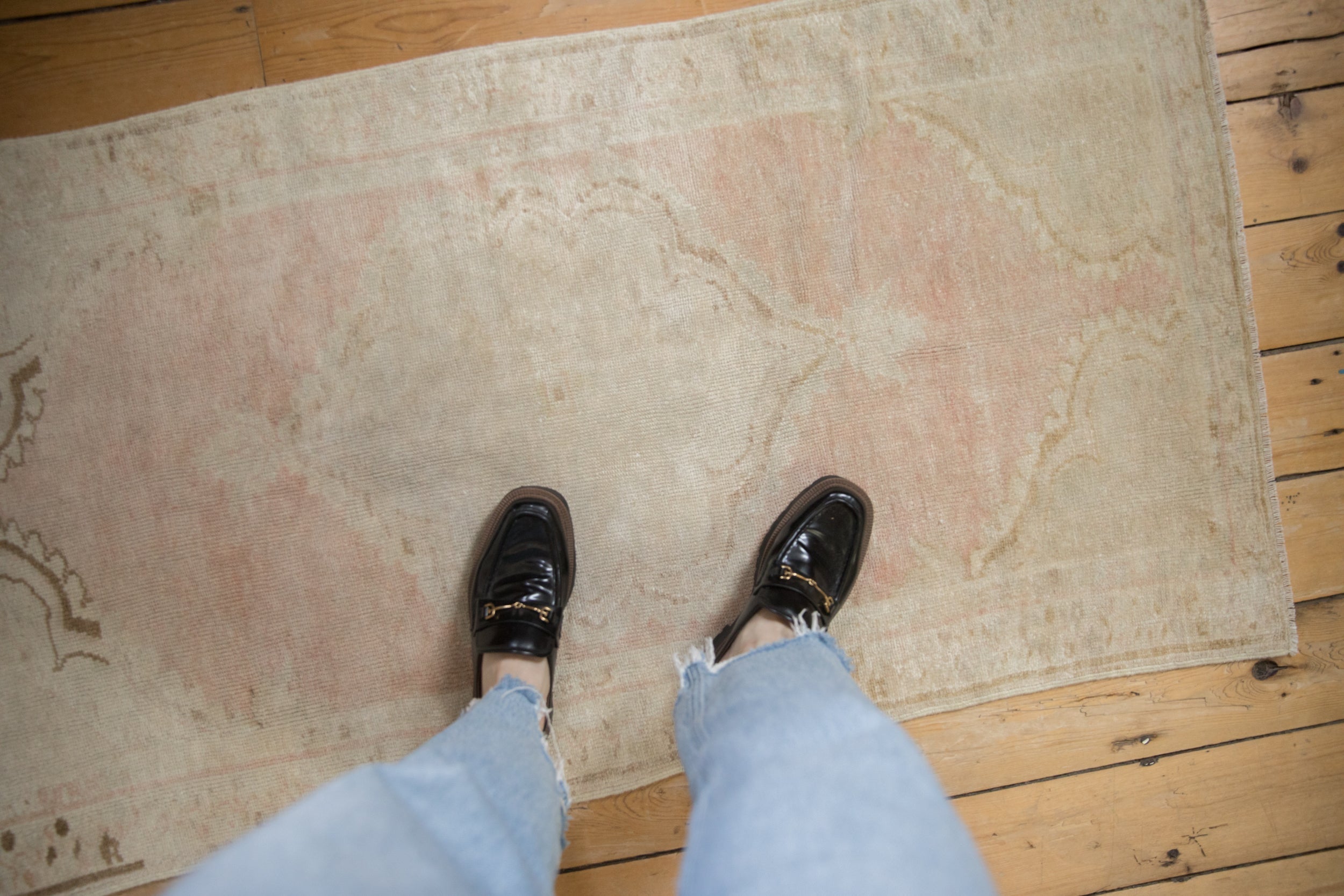 2.5x5 Vintage Distressed Oushak Rug Runner by Old New House® - product image 2 for Resin Society