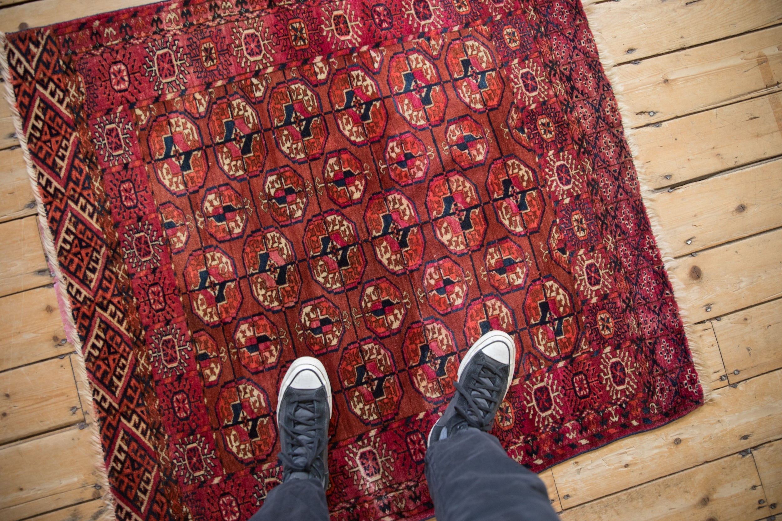 3.5x4 Antique Turkmen Square Rug by Old New House® - product image 2 for Resin Society