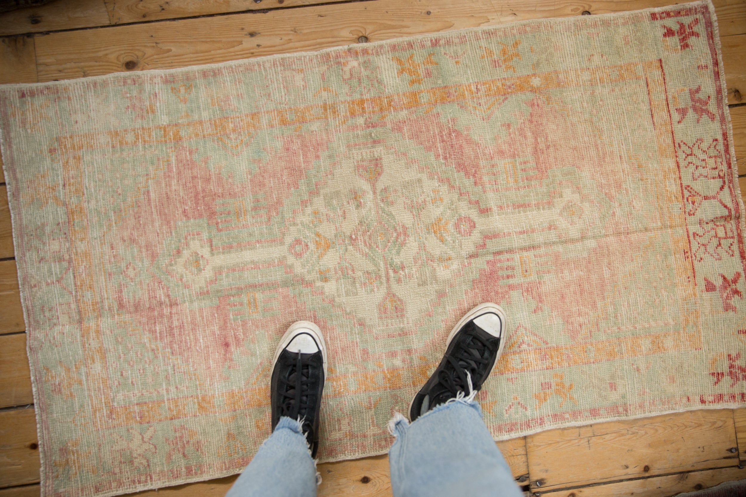 2.5x4.5 Vintage Distressed Oushak Rug by Old New House® - product image 2 for Resin Society