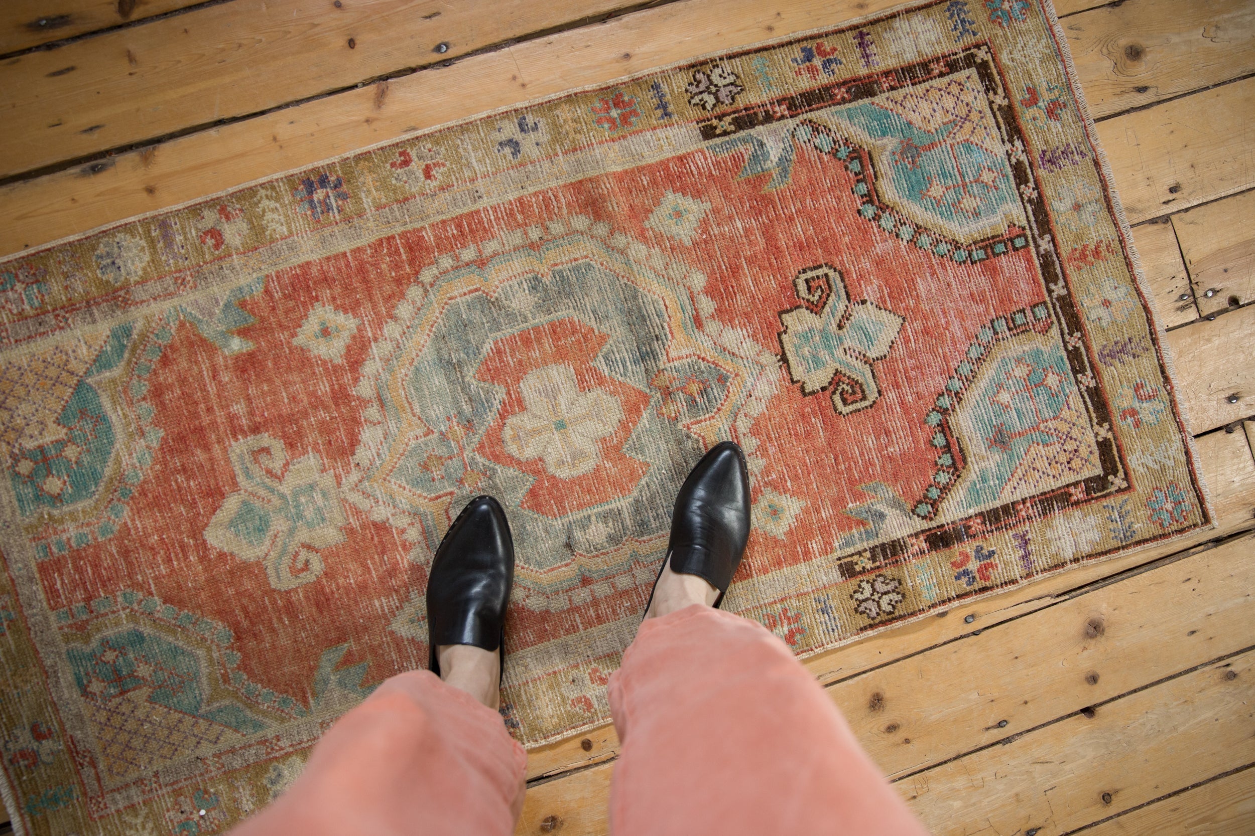 2.5x5 Vintage Distressed Oushak Rug Runner by Old New House® - product image 2 for Resin Society