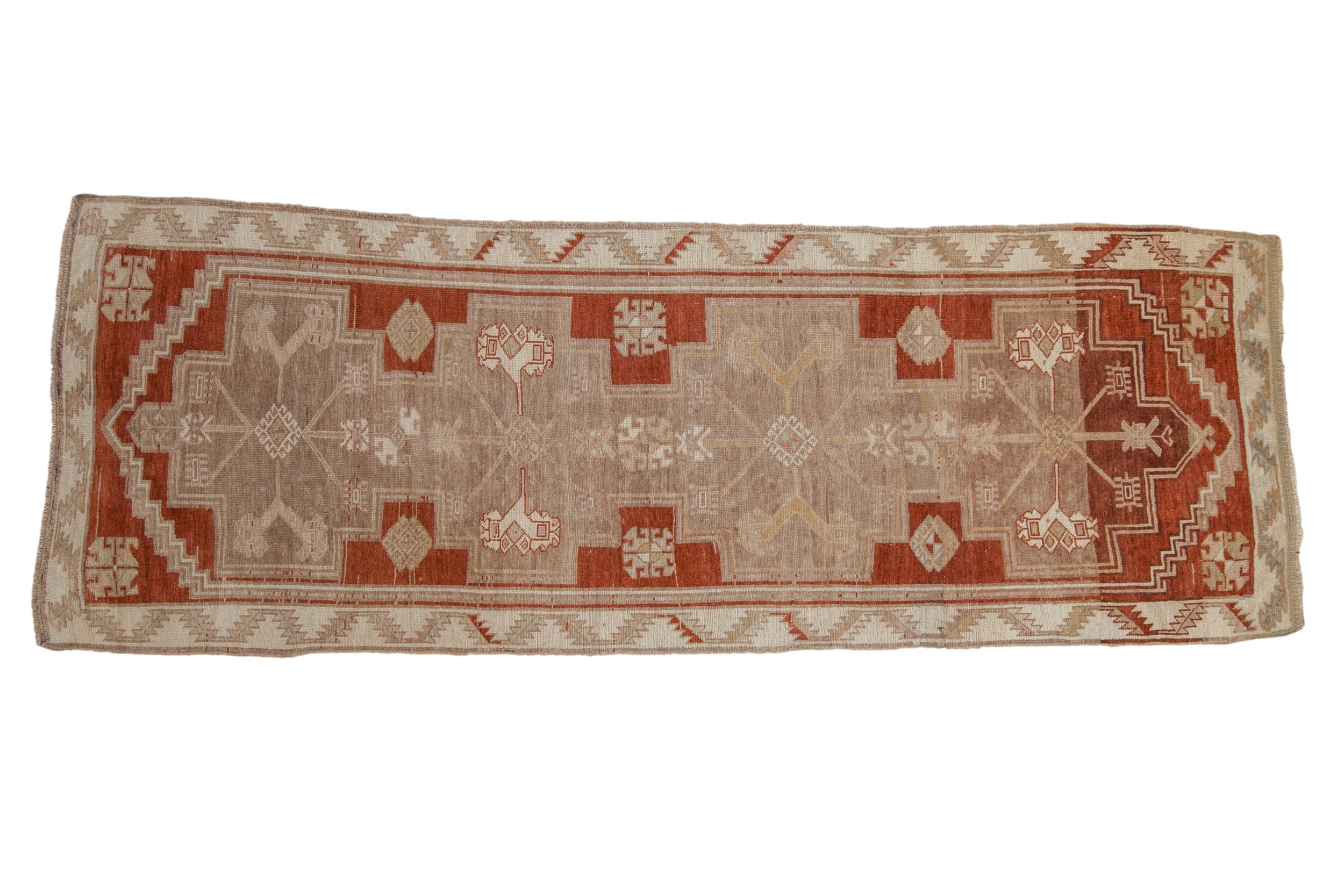 RESERVED 3.5x9.5 Vintage Distressed Kars Rug Runner