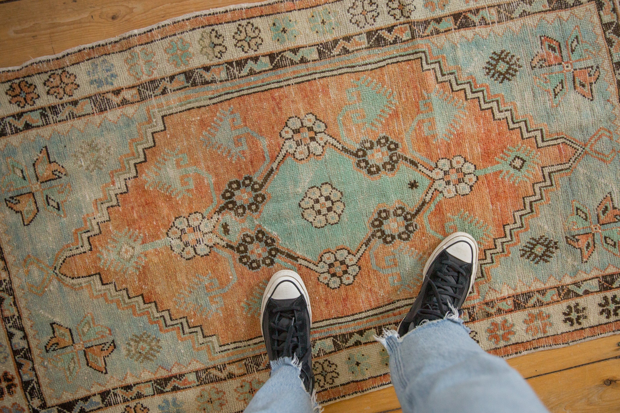 2.5x5 Vintage Distressed Oushak Rug Runner