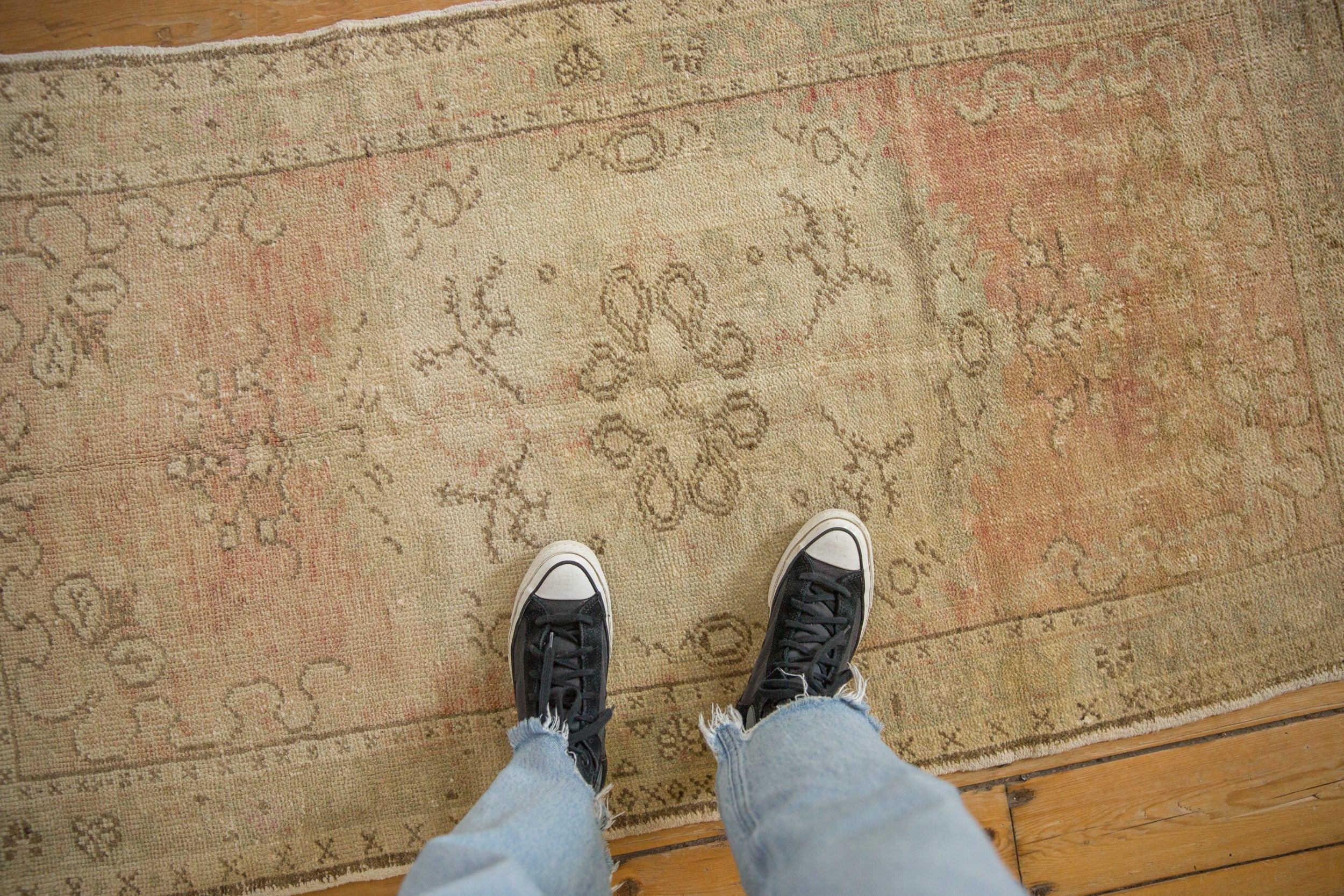 3x5.5 Vintage Distressed Oushak Rug by Old New House® - product image 2 for Resin Society