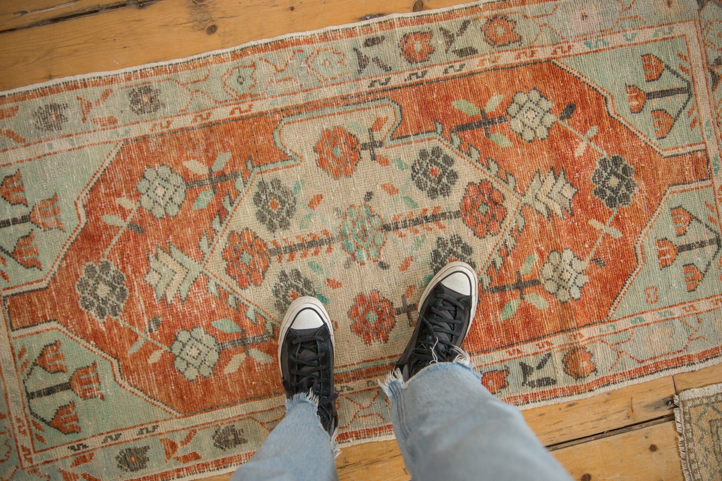 2.5x5 Vintage Distressed Oushak Rug Runner by Old New House® - product image 2 for Resin Society