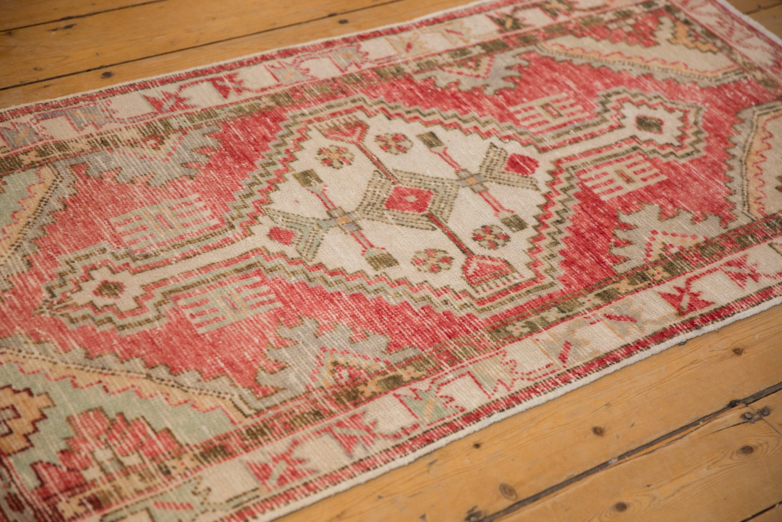 2.5x5.5 Vintage Distressed Oushak Rug Runner by Old New House® - product image 4 for Resin Society