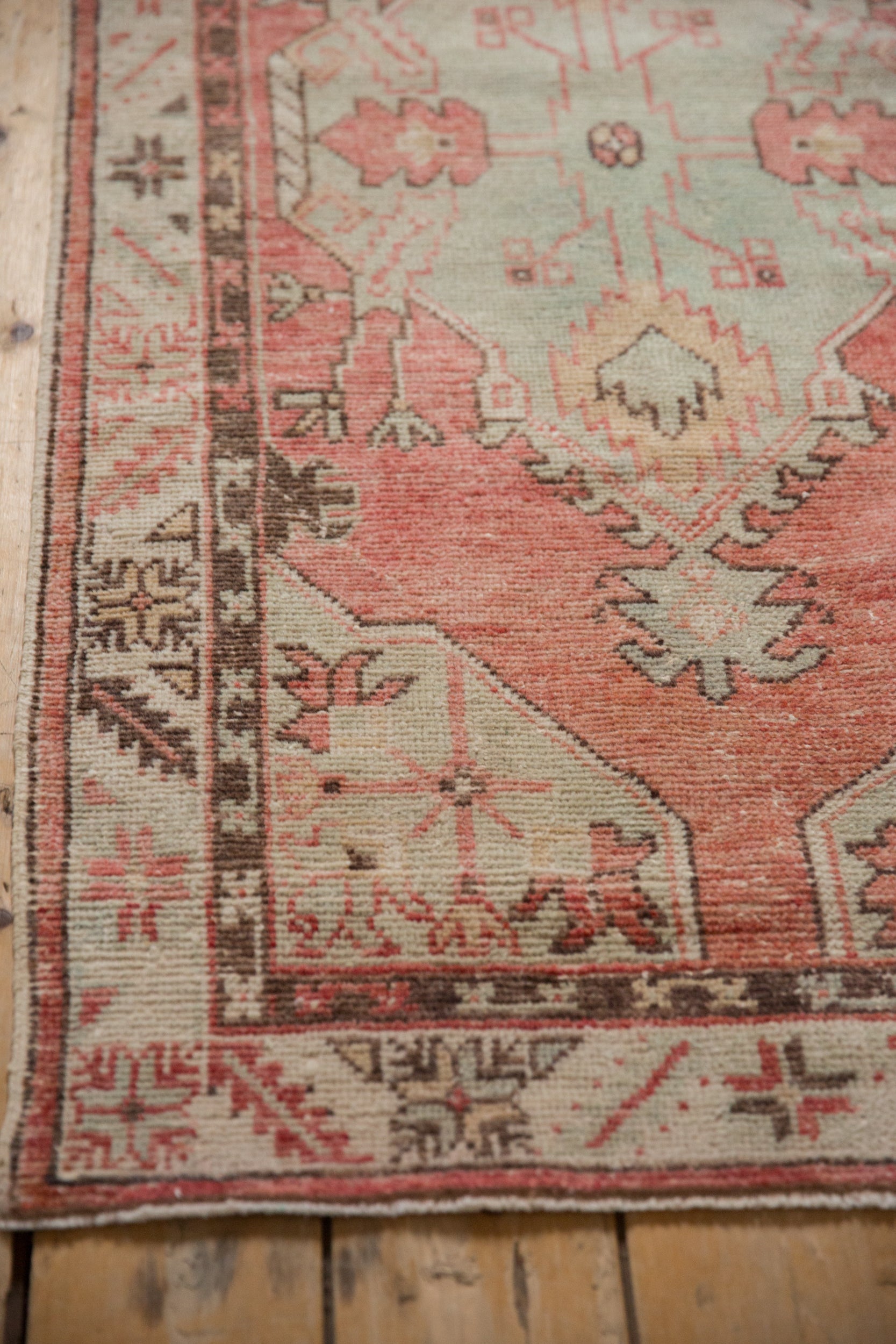 2.5x5.5 Vintage Distressed Oushak Rug Runner by Old New House® - product image 7 for Resin Society