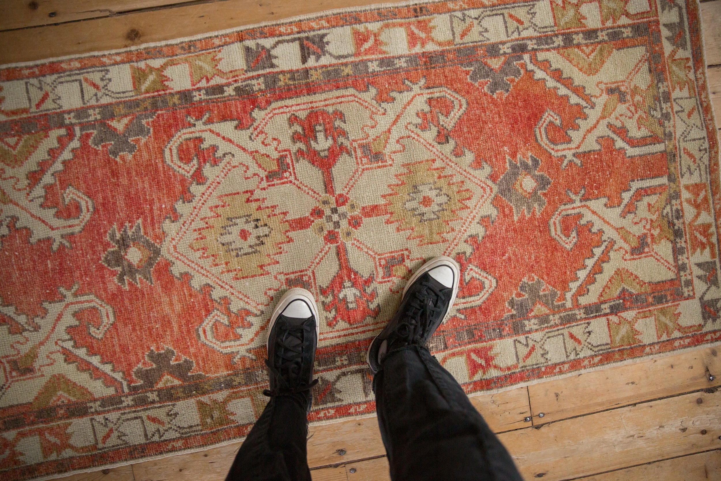 2.5x6 Vintage Distressed Oushak Rug Runner by Old New House® - product image 2 for Resin Society