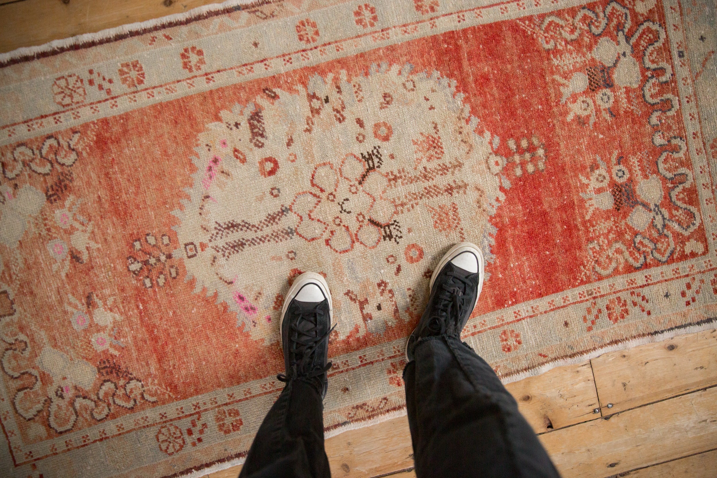 3x6 Vintage Distressed Oushak Rug Runner by Old New House® - product image 2 for Resin Society