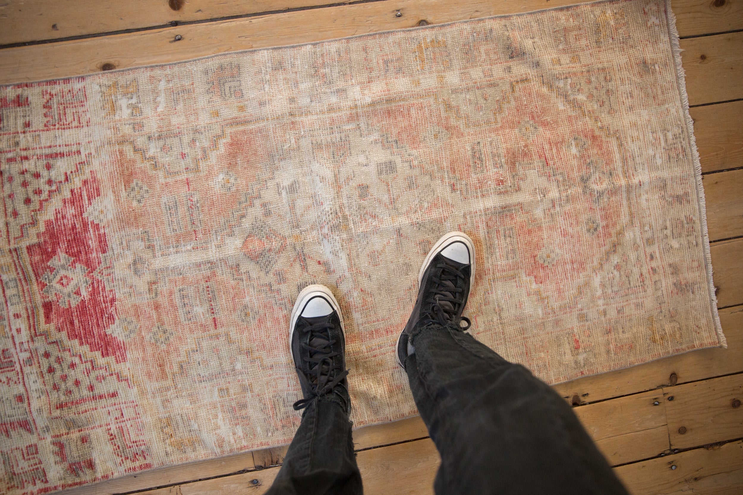 2.5x5 Vintage Distressed Oushak Rug Runner