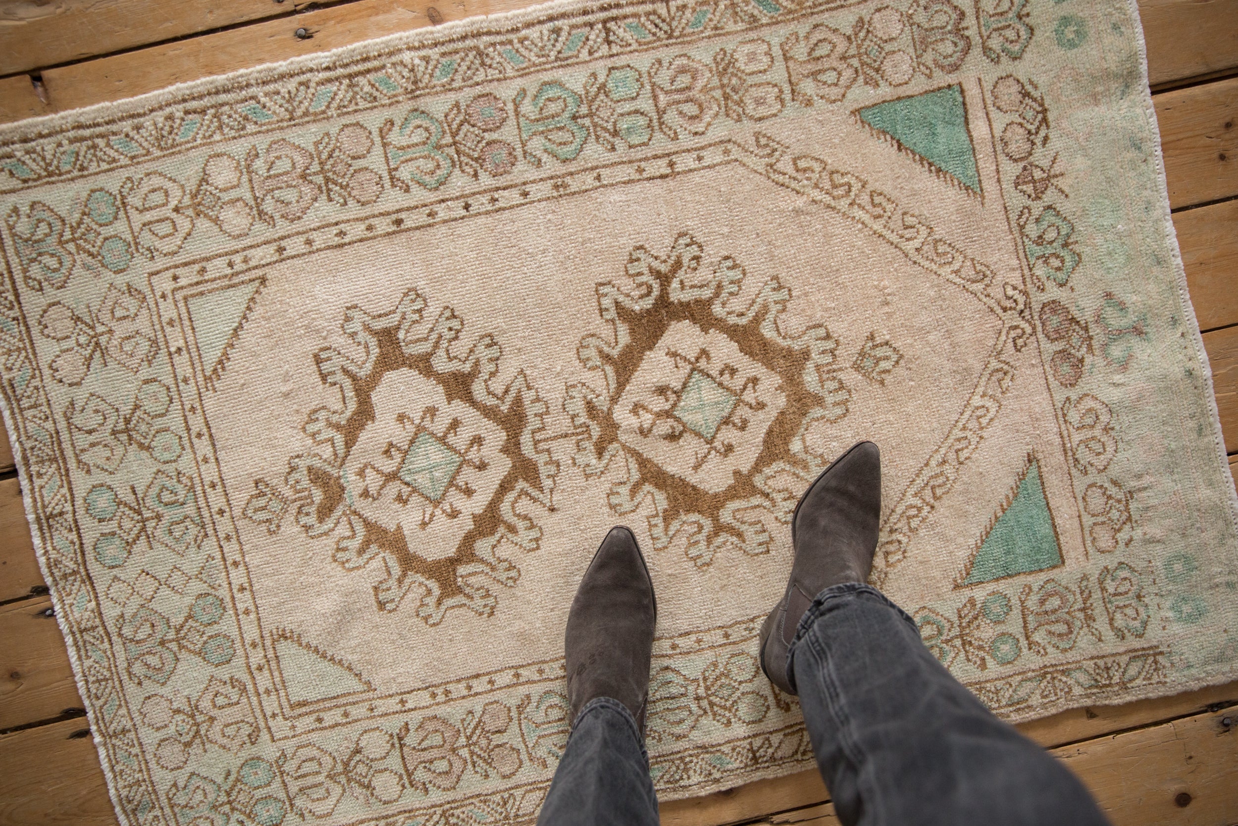 3x4.5 Vintage Distressed Oushak Rug by Old New House® - product image 2 for Resin Society