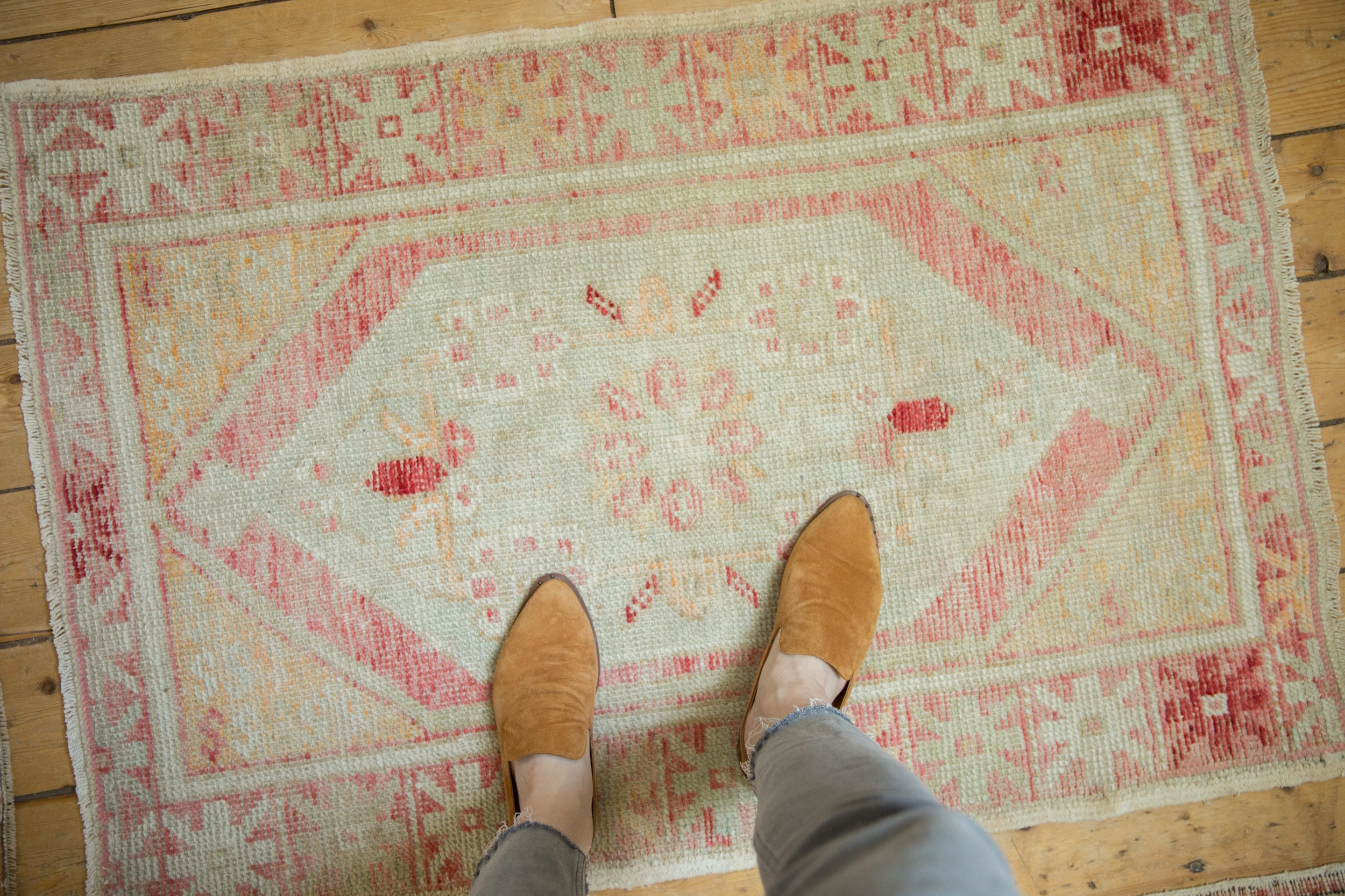 2.5x4 Vintage Distressed Oushak Rug by Old New House® - product image 2 for Resin Society