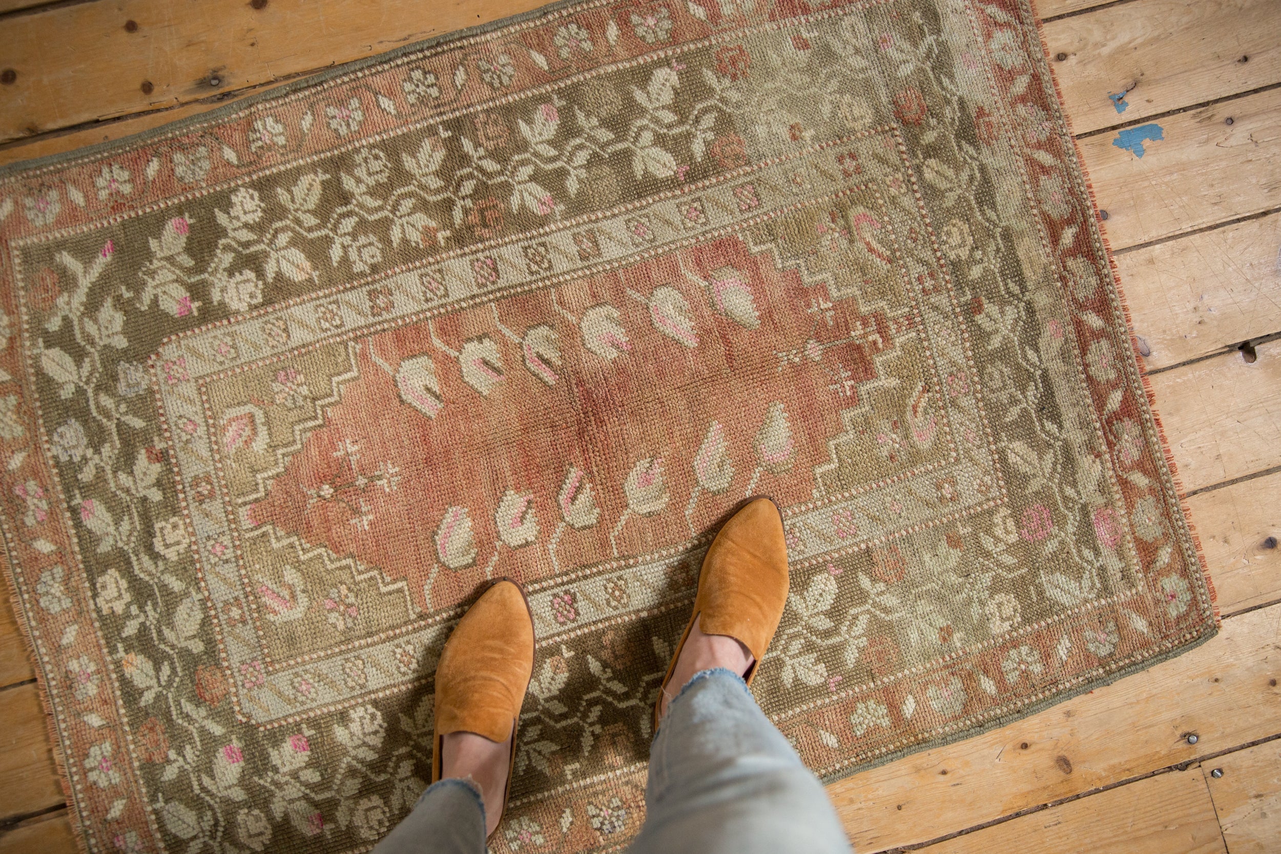 3x4 Vintage Distressed Melas Square Rug by Old New House® - product image 2 for Resin Society