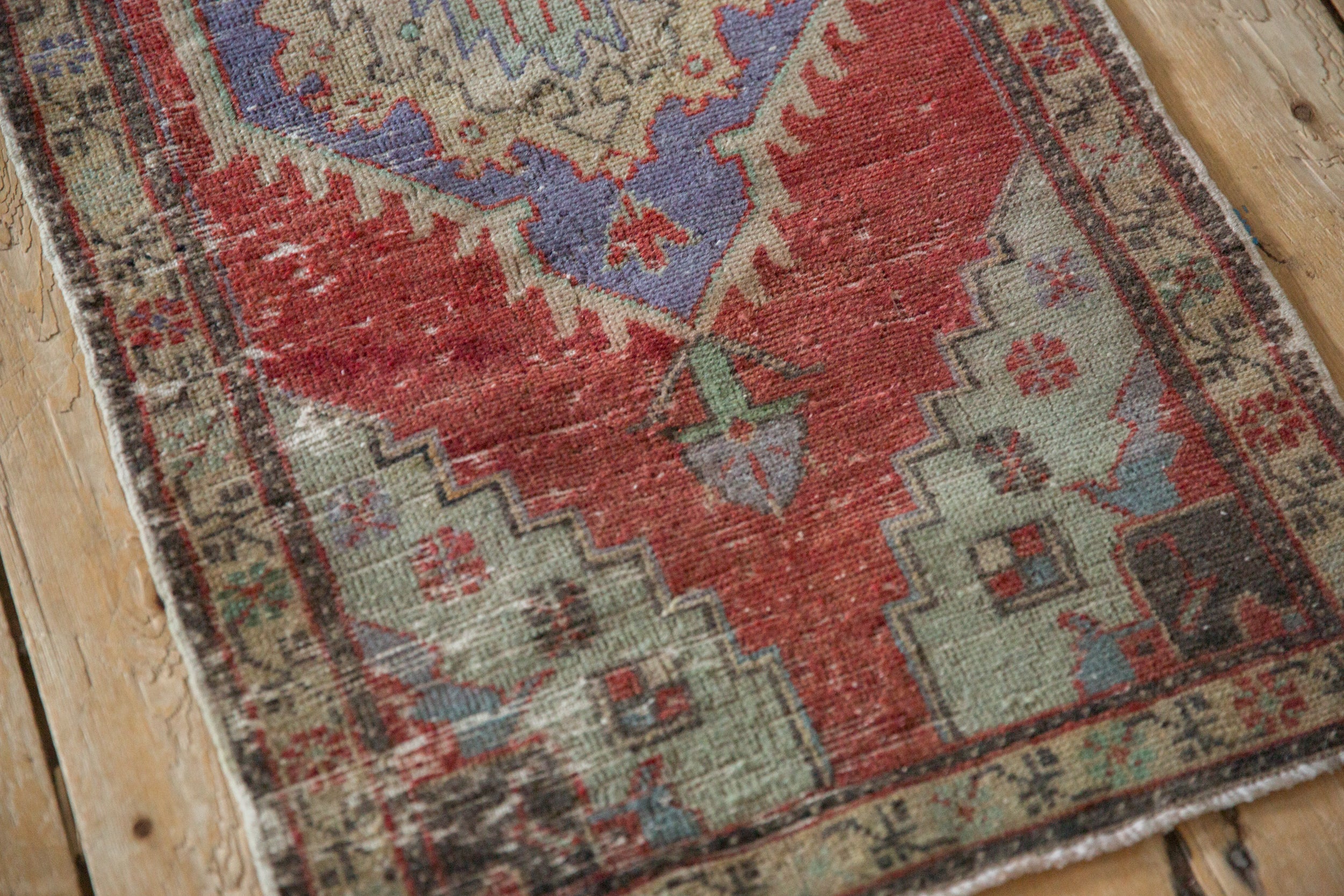1.5x3.5 Vintage Distressed Oushak Rug Mat Runner