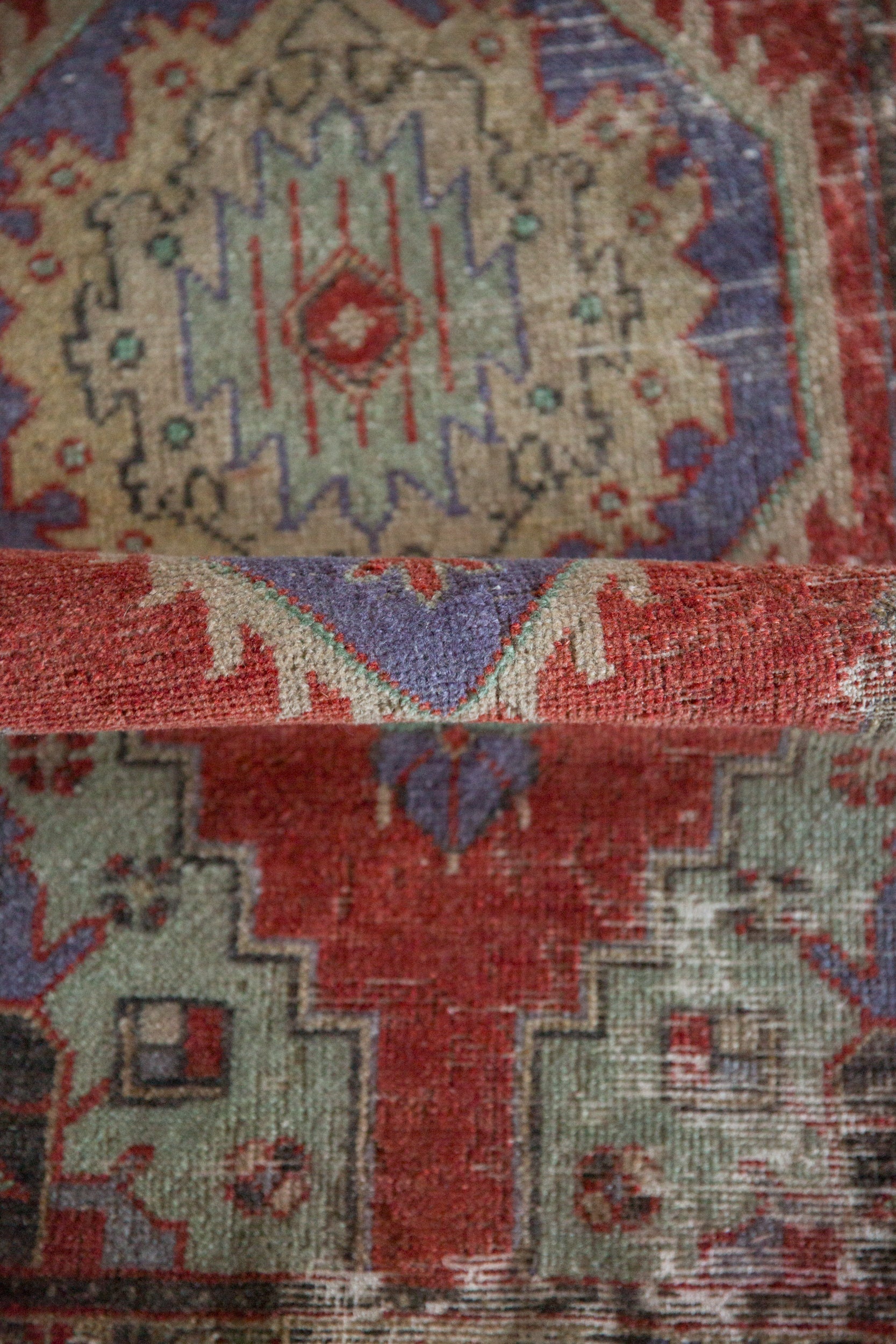 1.5x3.5 Vintage Distressed Oushak Rug Mat Runner
