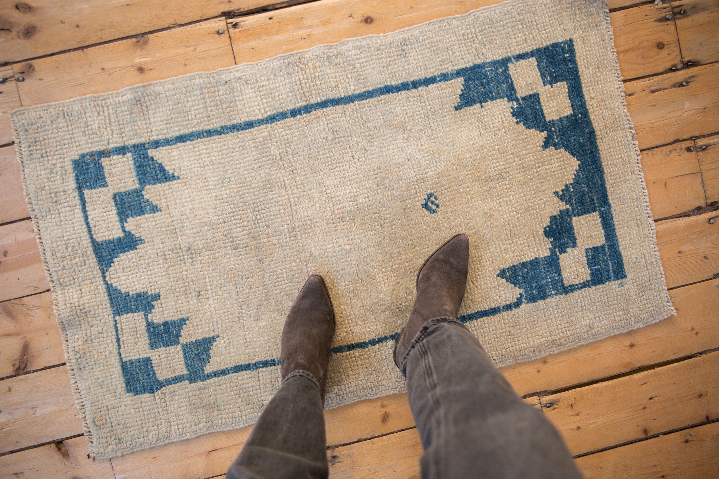 2x4 Distressed Oushak Rug Runner by Old New House® - product image 2 for Resin Society