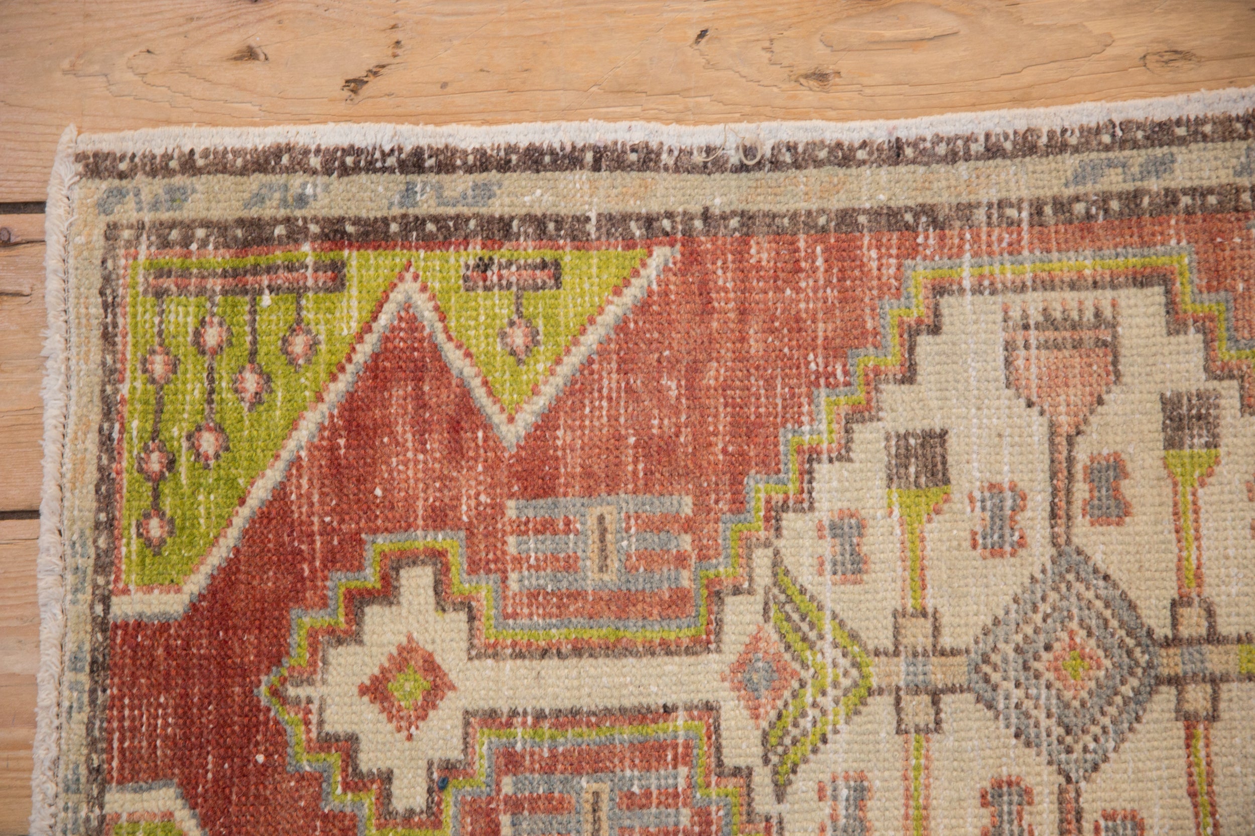 1.5x3 Vintage Distressed Oushak Rug Mat