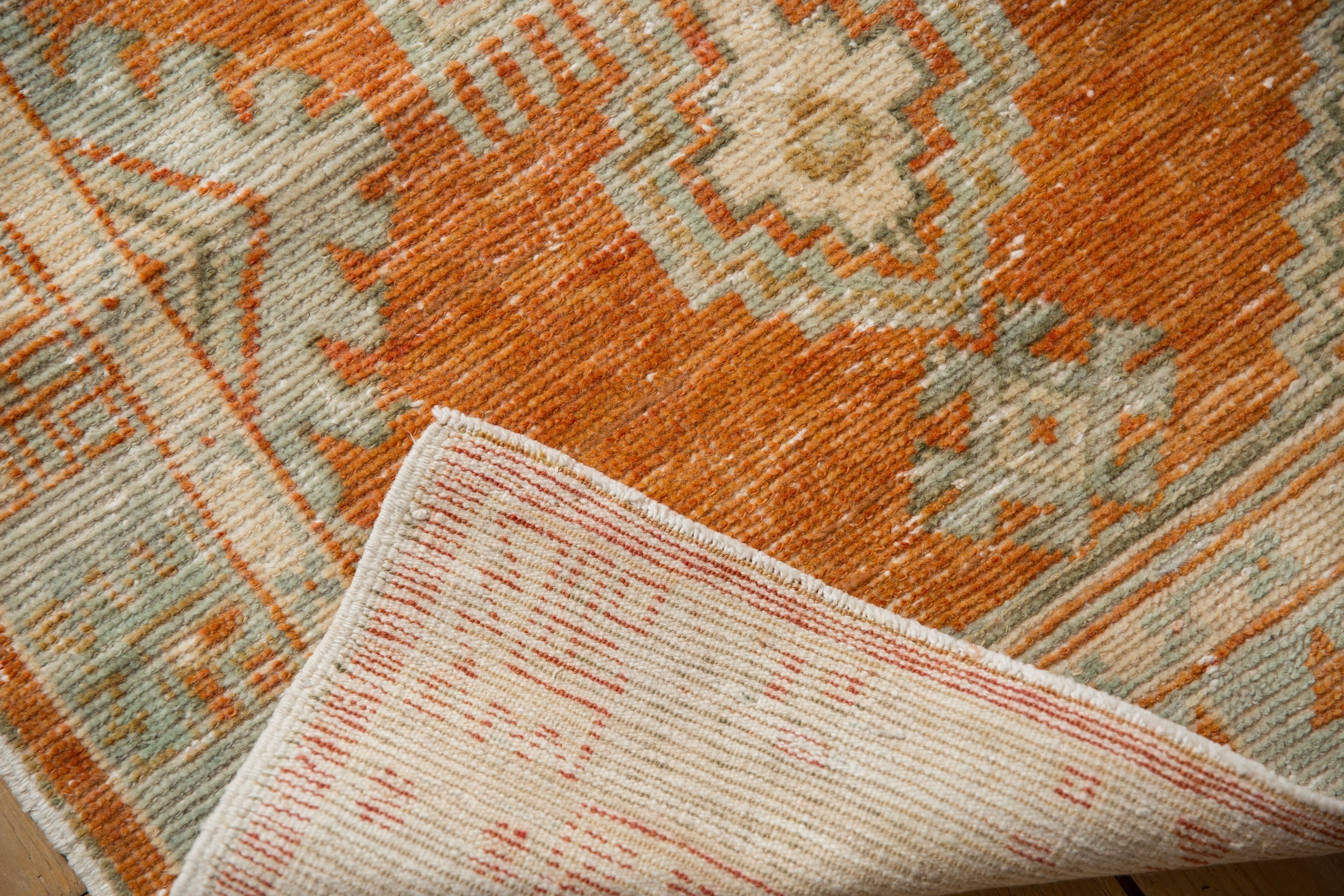 2.5x5.5 Vintage Distressed Oushak Rug Runner by Old New House® - product image 9 for Resin Society