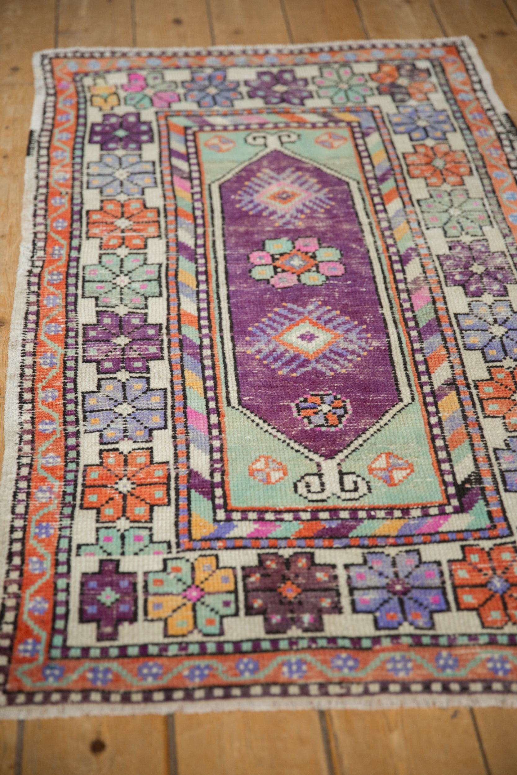 2.5x5 Vintage Distressed Oushak Rug Runner by Old New House® - product image 4 for Resin Society