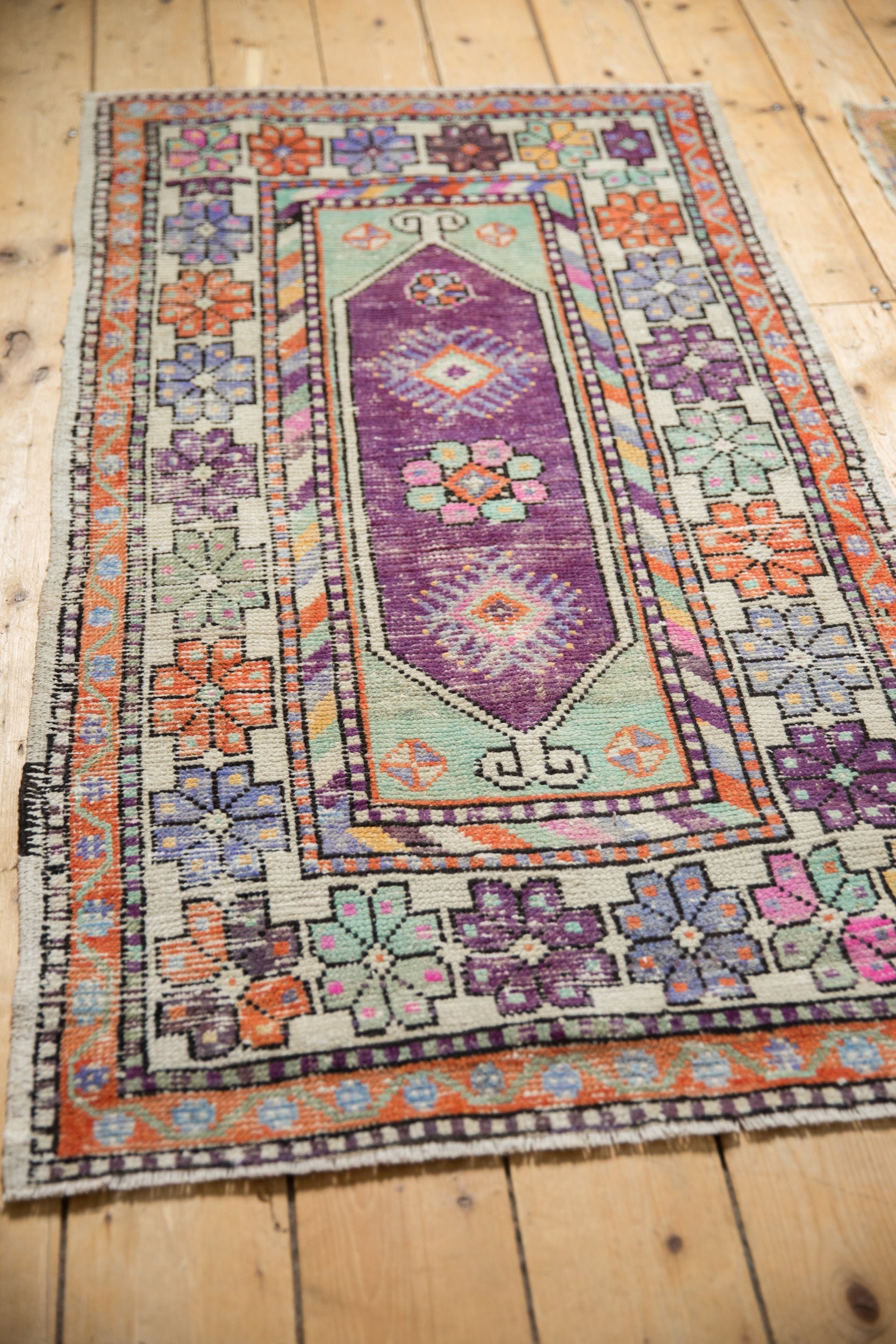 2.5x5 Vintage Distressed Oushak Rug Runner by Old New House® - product image 6 for Resin Society
