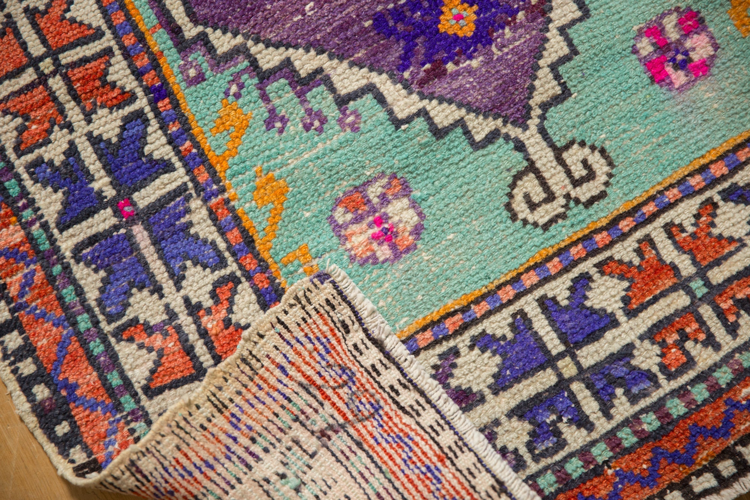 2.5x5 Vintage Distressed Oushak Rug Runner by Old New House® - product image 9 for Resin Society