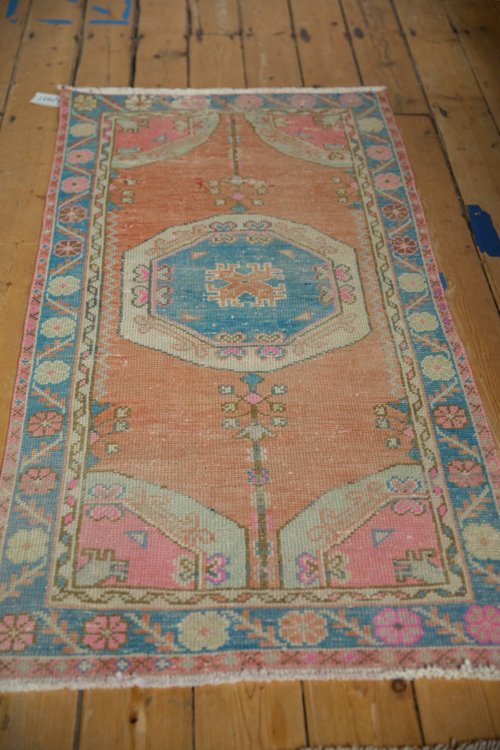 2.5x5 Vintage Distressed Oushak Rug Runner