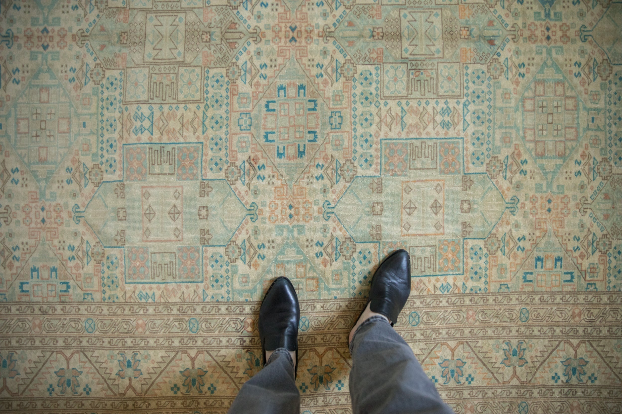 6.5x9.5 Vintage Distressed Sparta Carpet by Old New House® - product image 2 for Resin Society