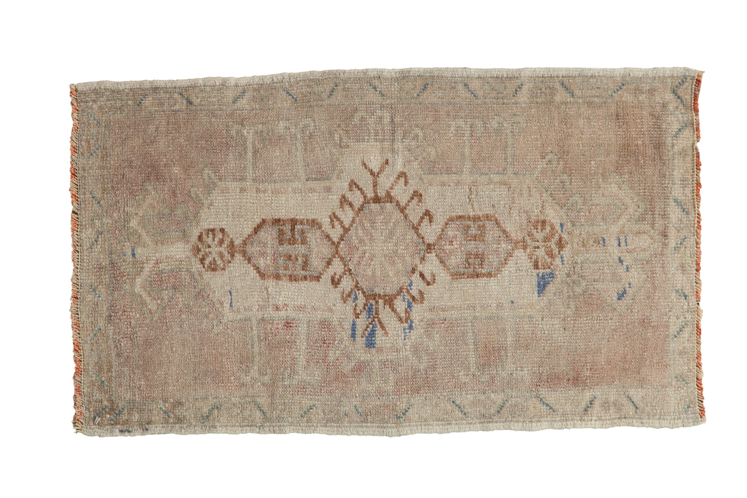 1.5x3 Vintage Distressed Oushak Rug Mat