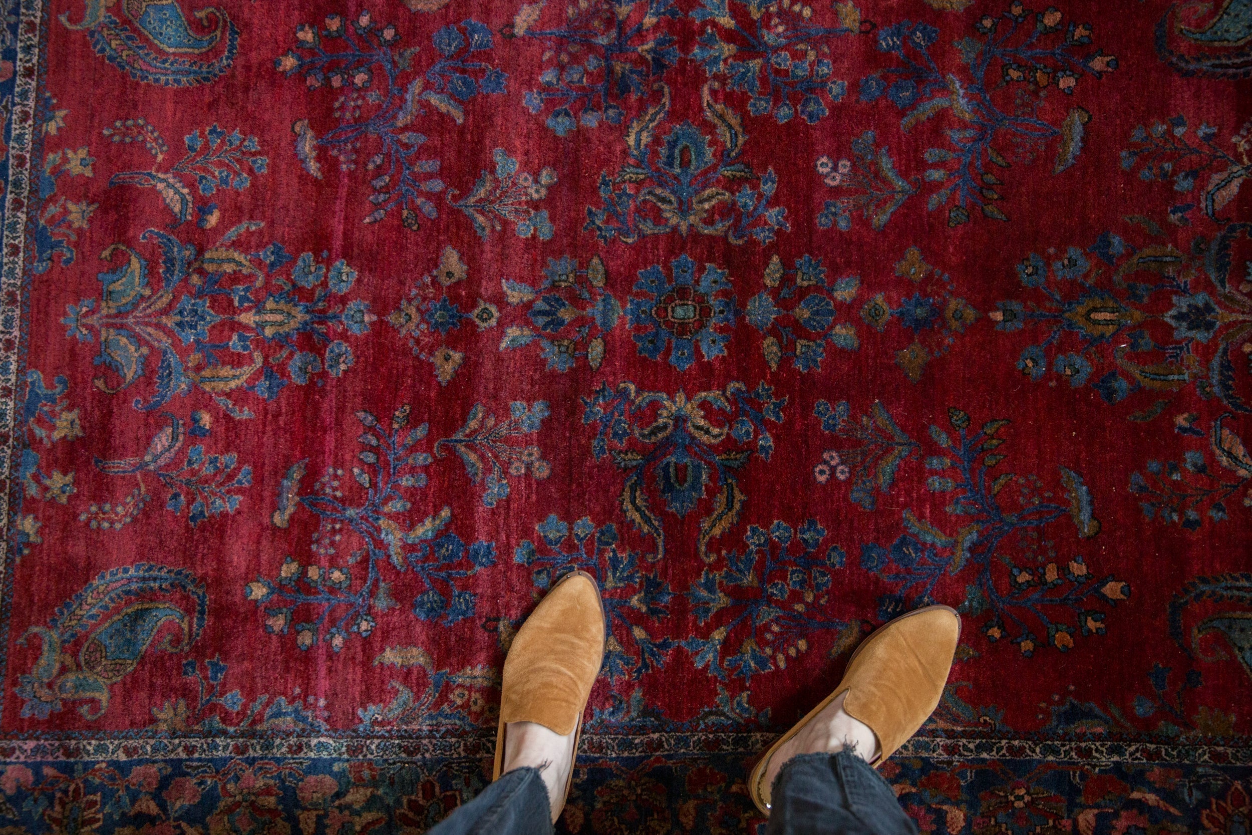4.5x6.5 Antique Fine Kashan Rug by Old New House® - product image 2 for Resin Society