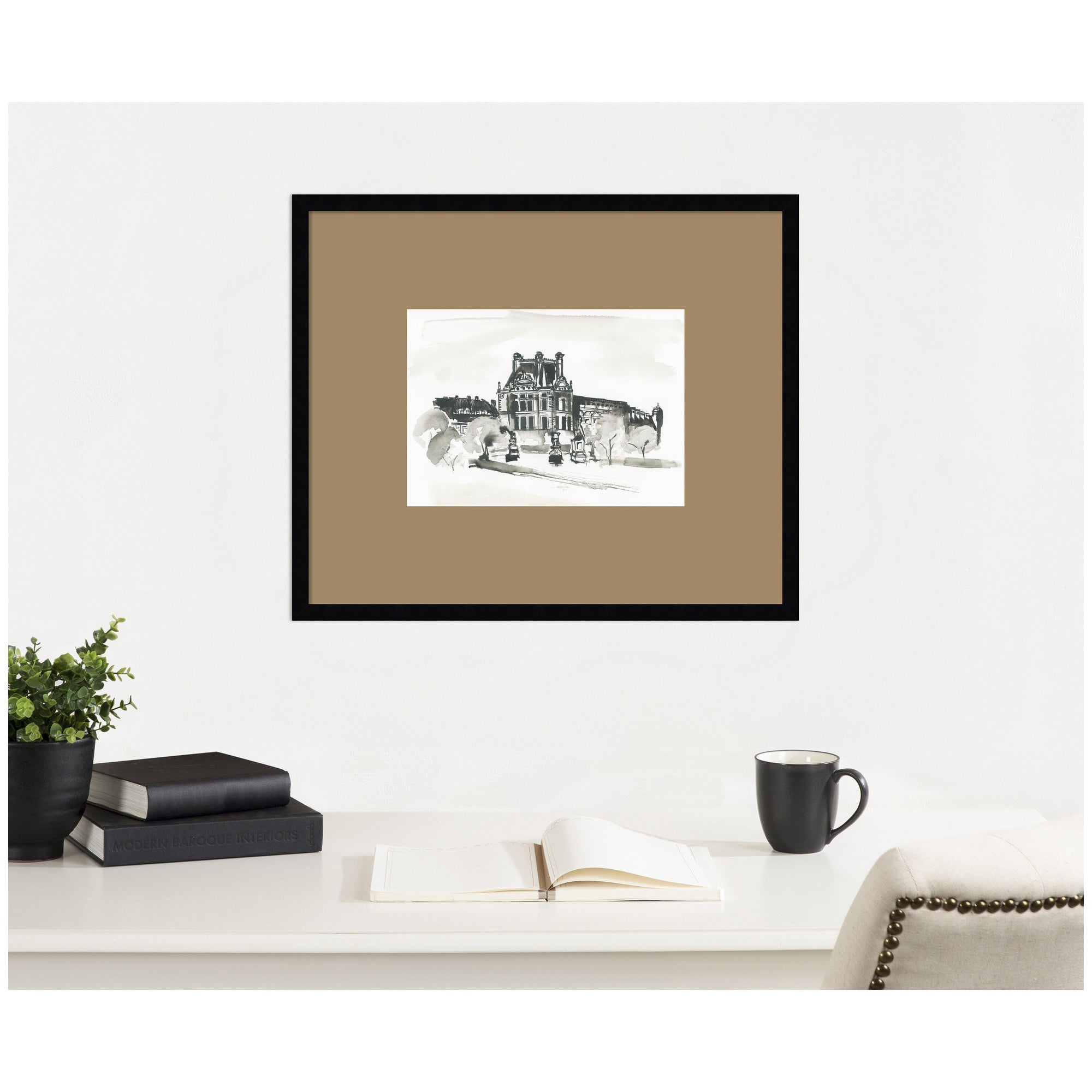 Postcard Paris by Teju Reval Framed Wall Art Print Matted