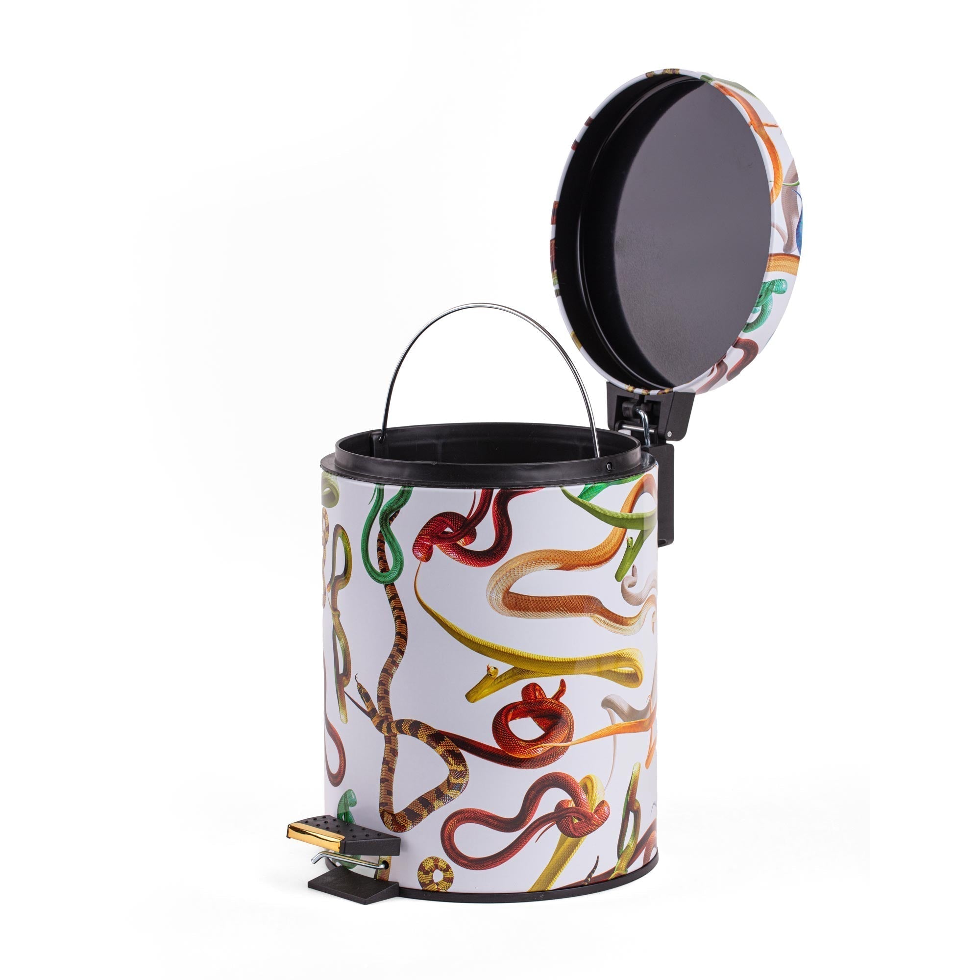 Dustbin 5L - Snakes White detail image - Resin Society