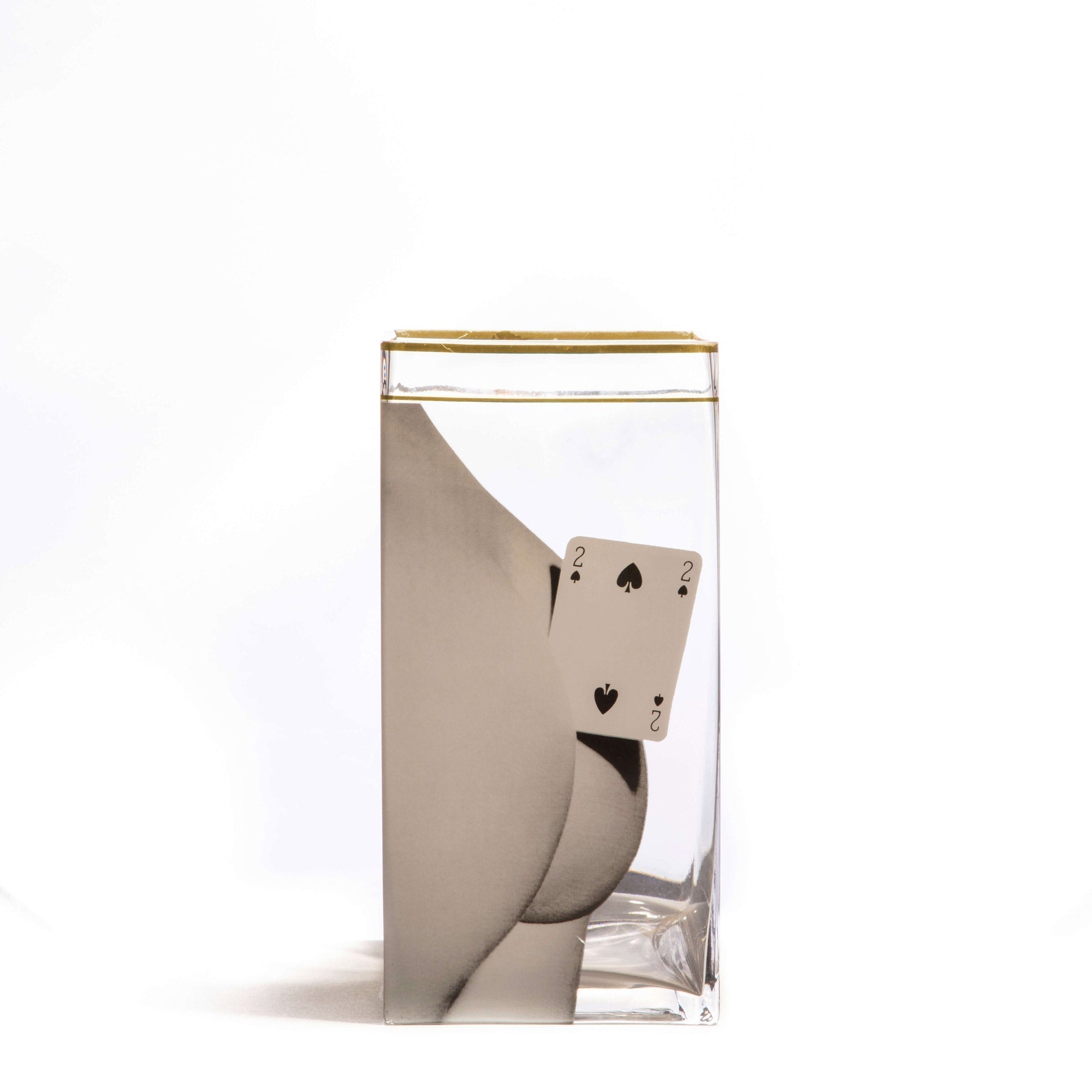 Glass vase big Two of Spades by DEKOR - Resin Society