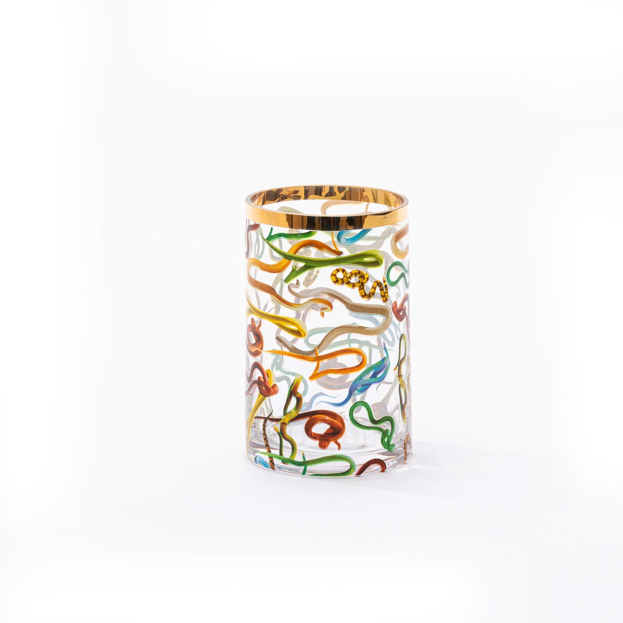Glass Vase Snakes Cylindrical small by DEKOR - Resin Society