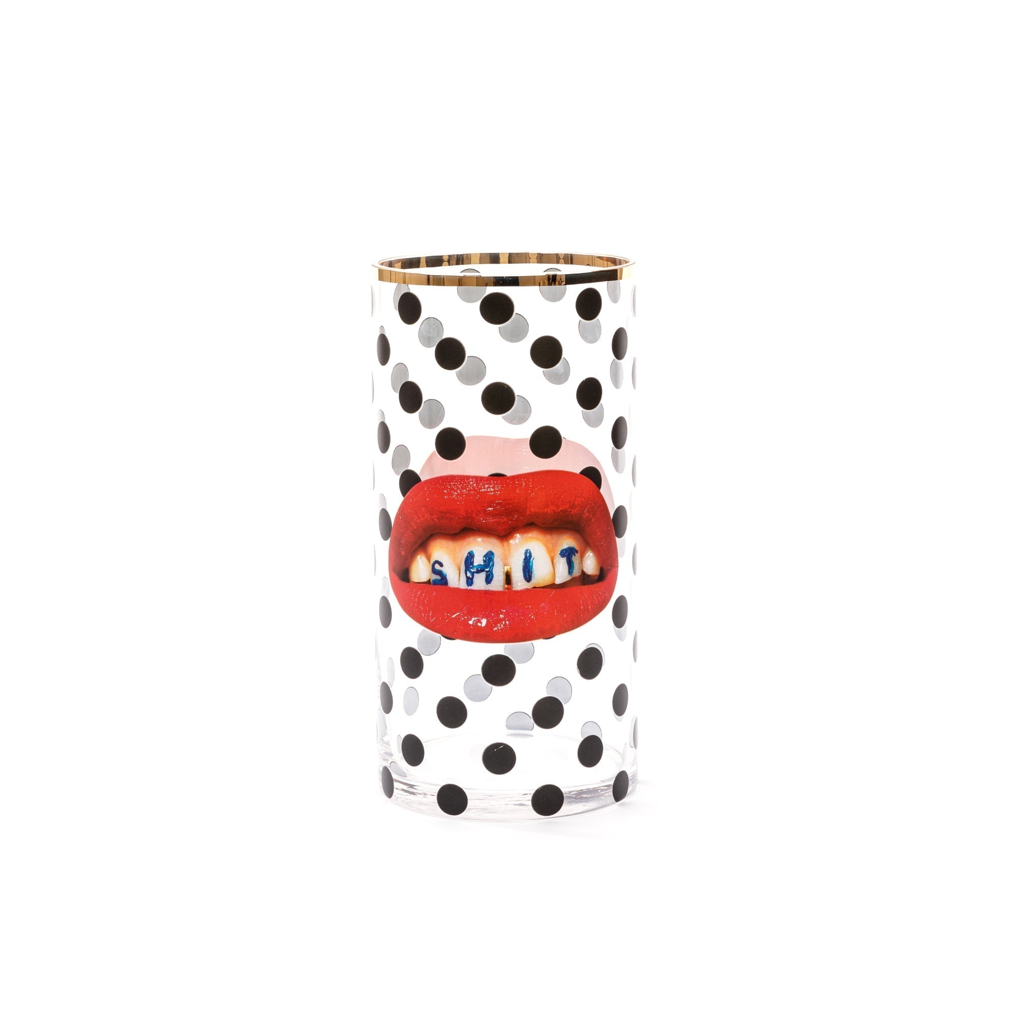 Glass Vase Shit Pois Cylindrical medium by DEKOR - Resin Society