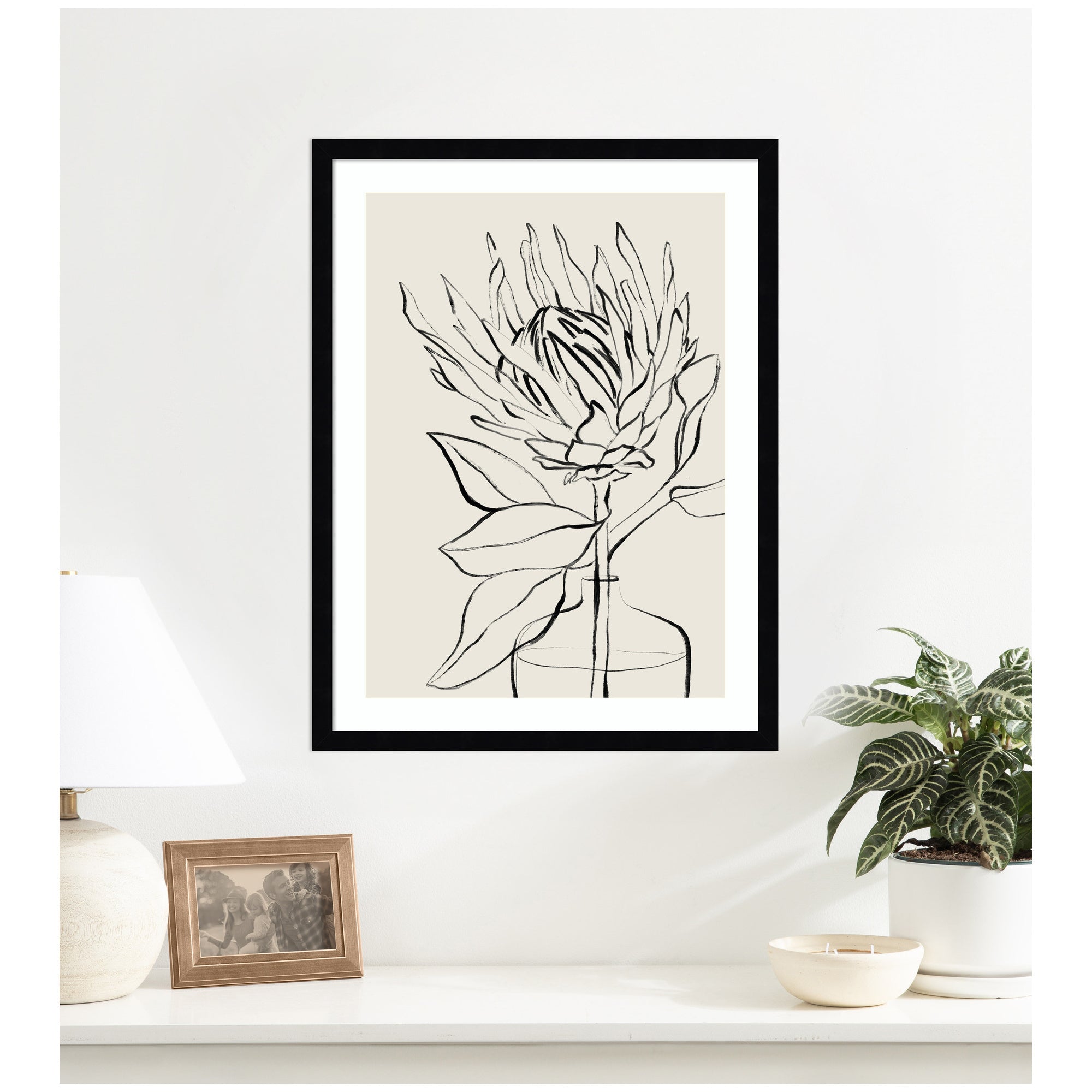 SB Protea Sketch No.
1 by Sara Berrenson Framed Wall Art Print