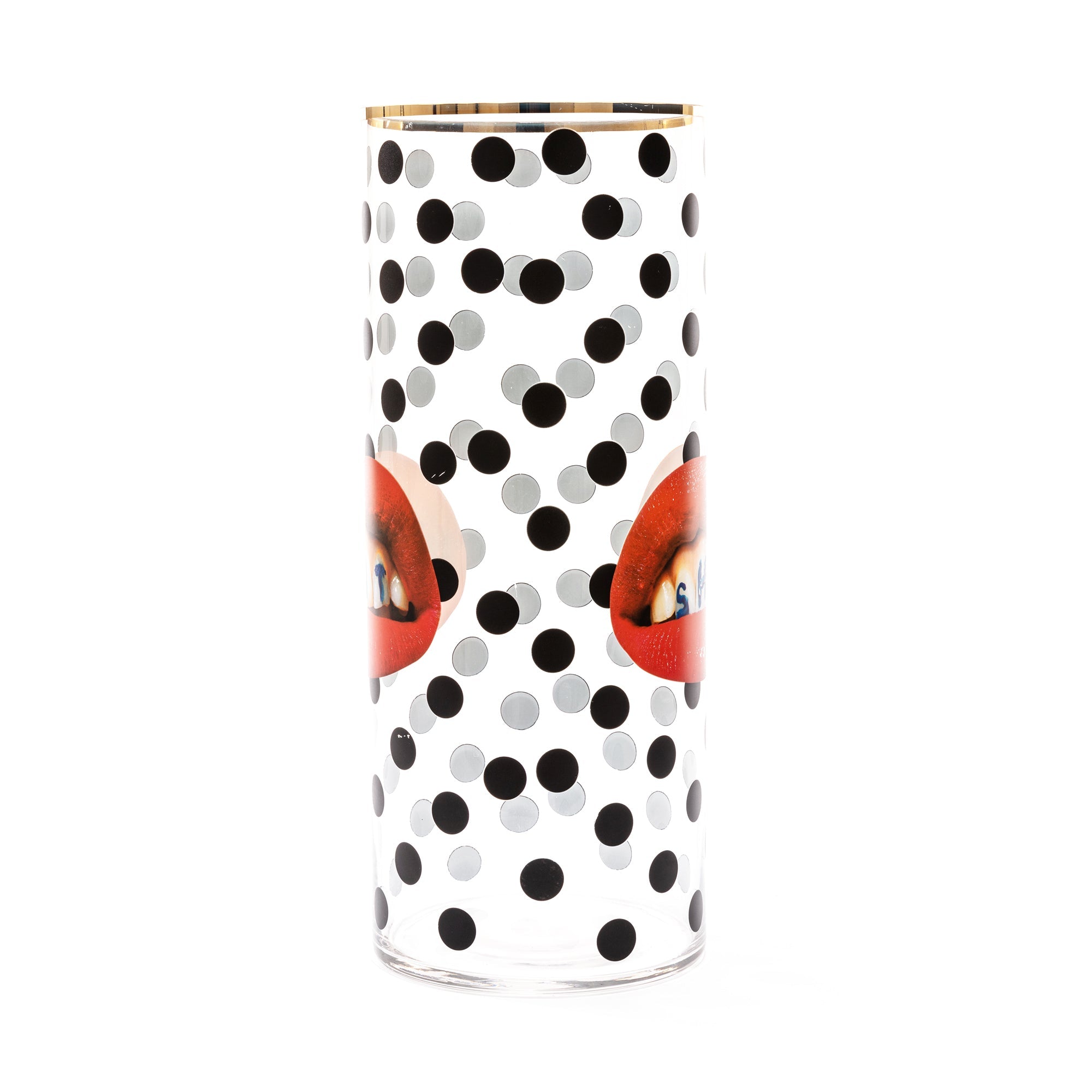 Glass Vase Shit Pois Cylindrical Big detail image - Resin Society