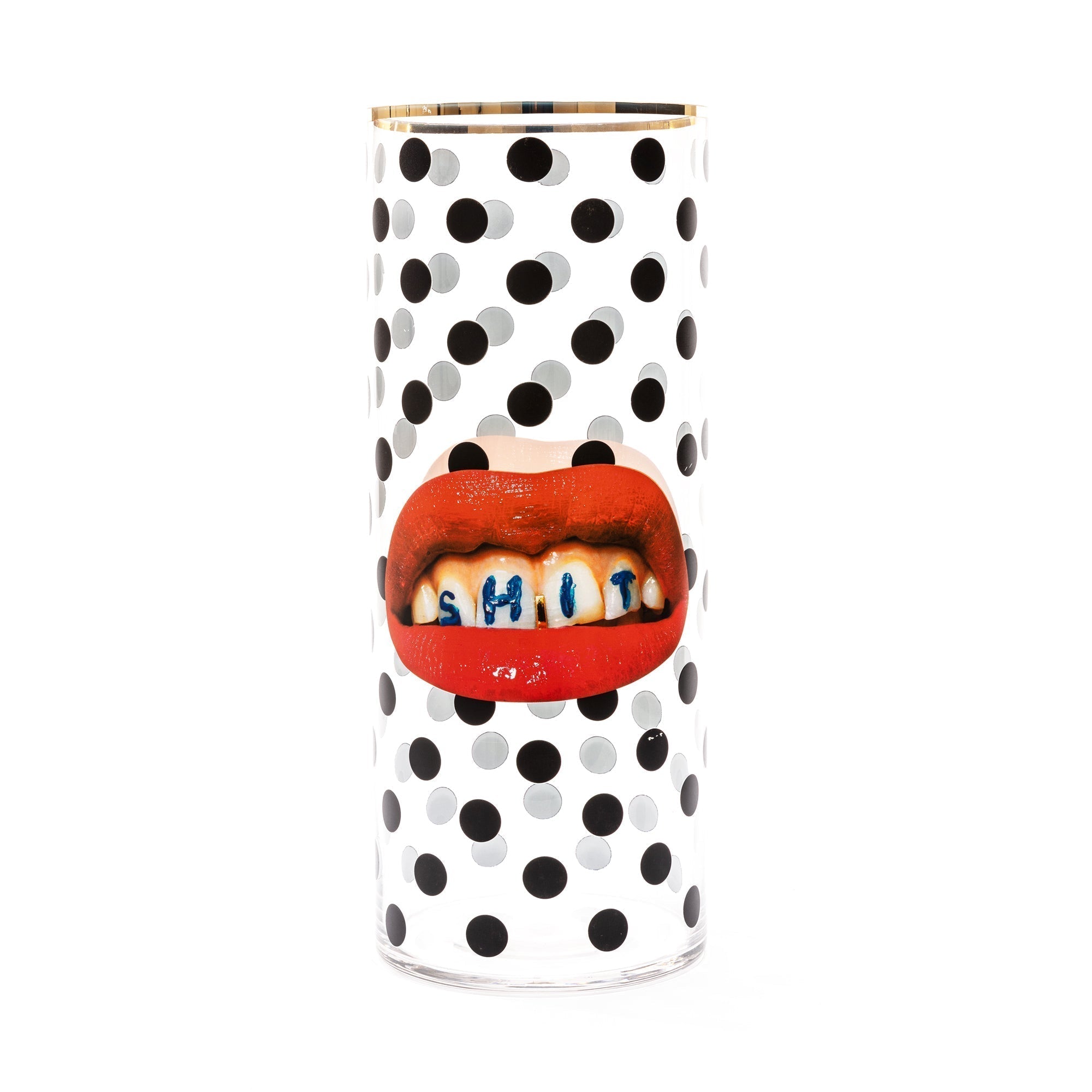 Glass Vase Shit Pois Cylindrical Big by DEKOR - Resin Society