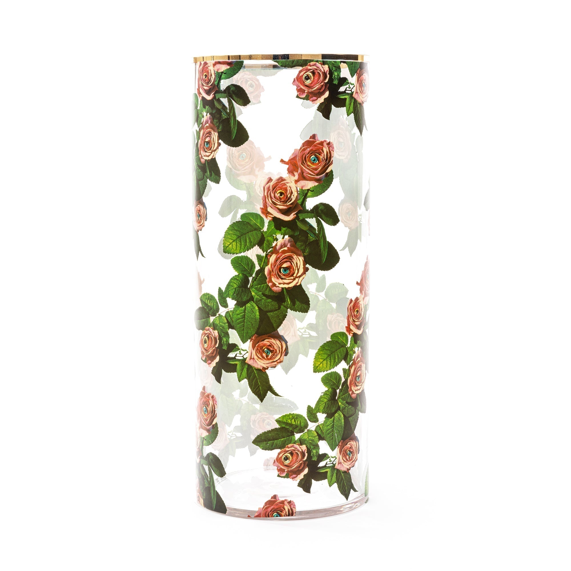 Glass Vase Roses Cylindrical Big detail image - Resin Society