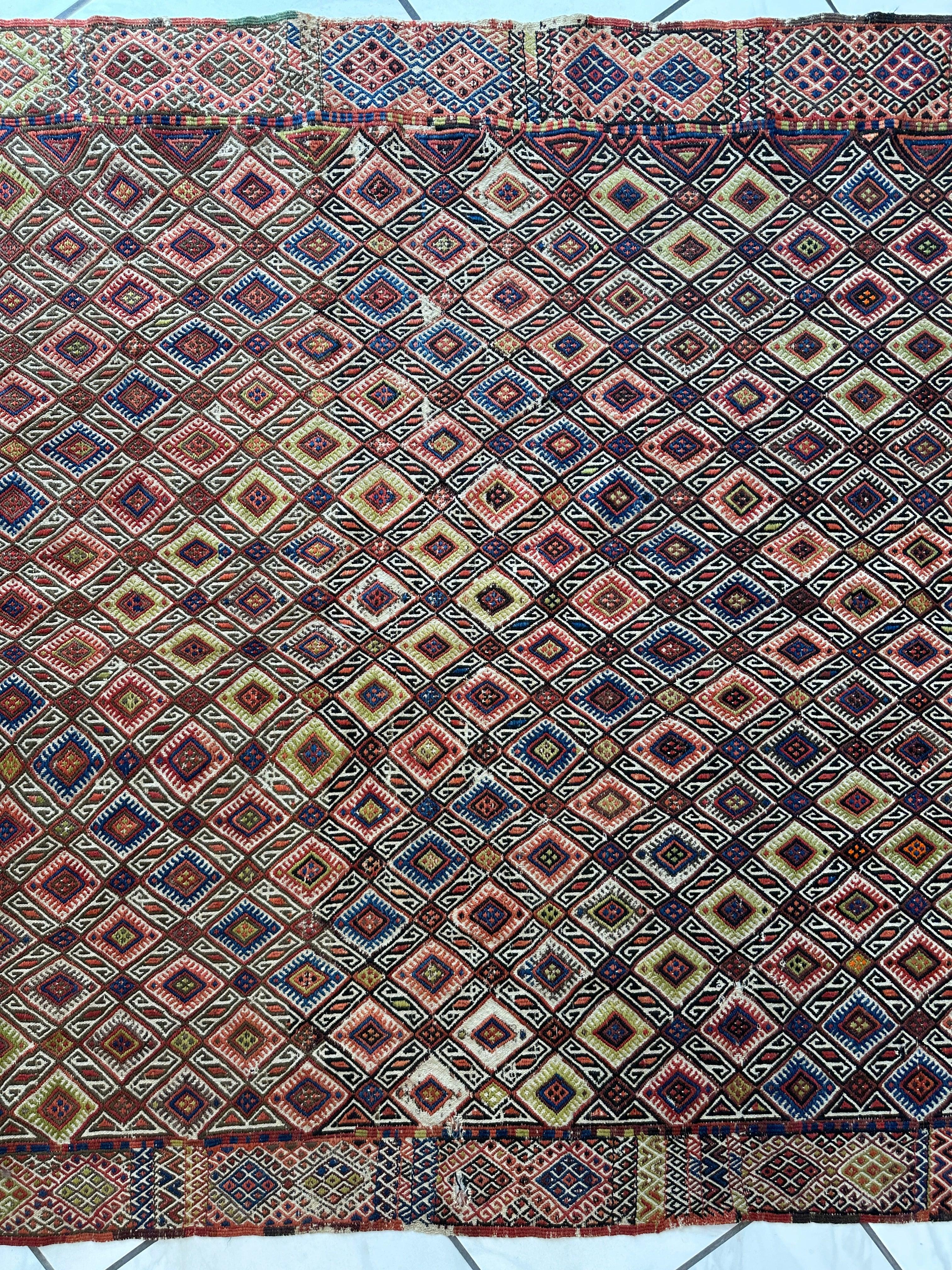 Antique Turkish Jajim Wool Rug 5’6” x 14’5” by Rugistan - product image 9 for Resin Society