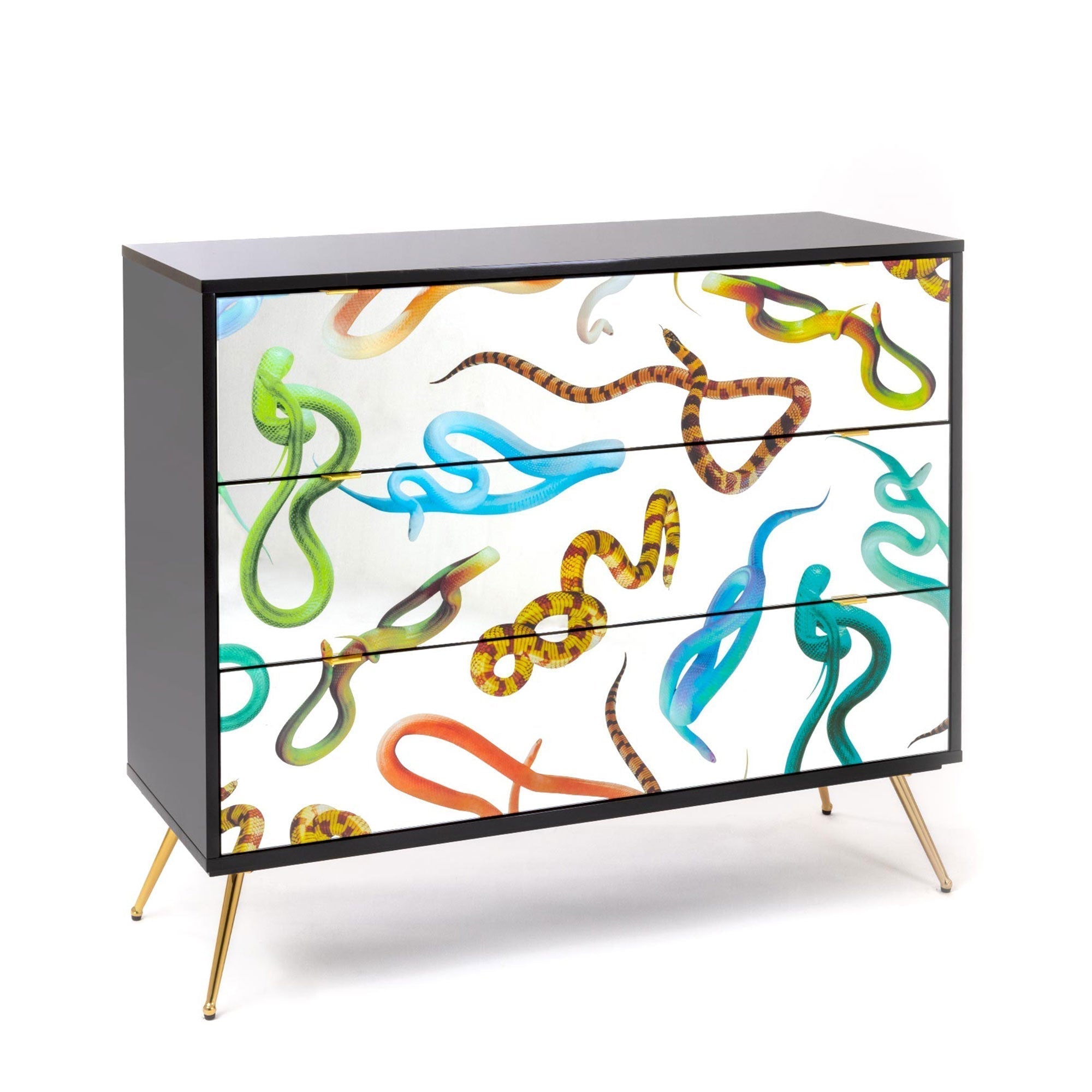 Chest of Three Drawers Snakes detail image - Resin Society