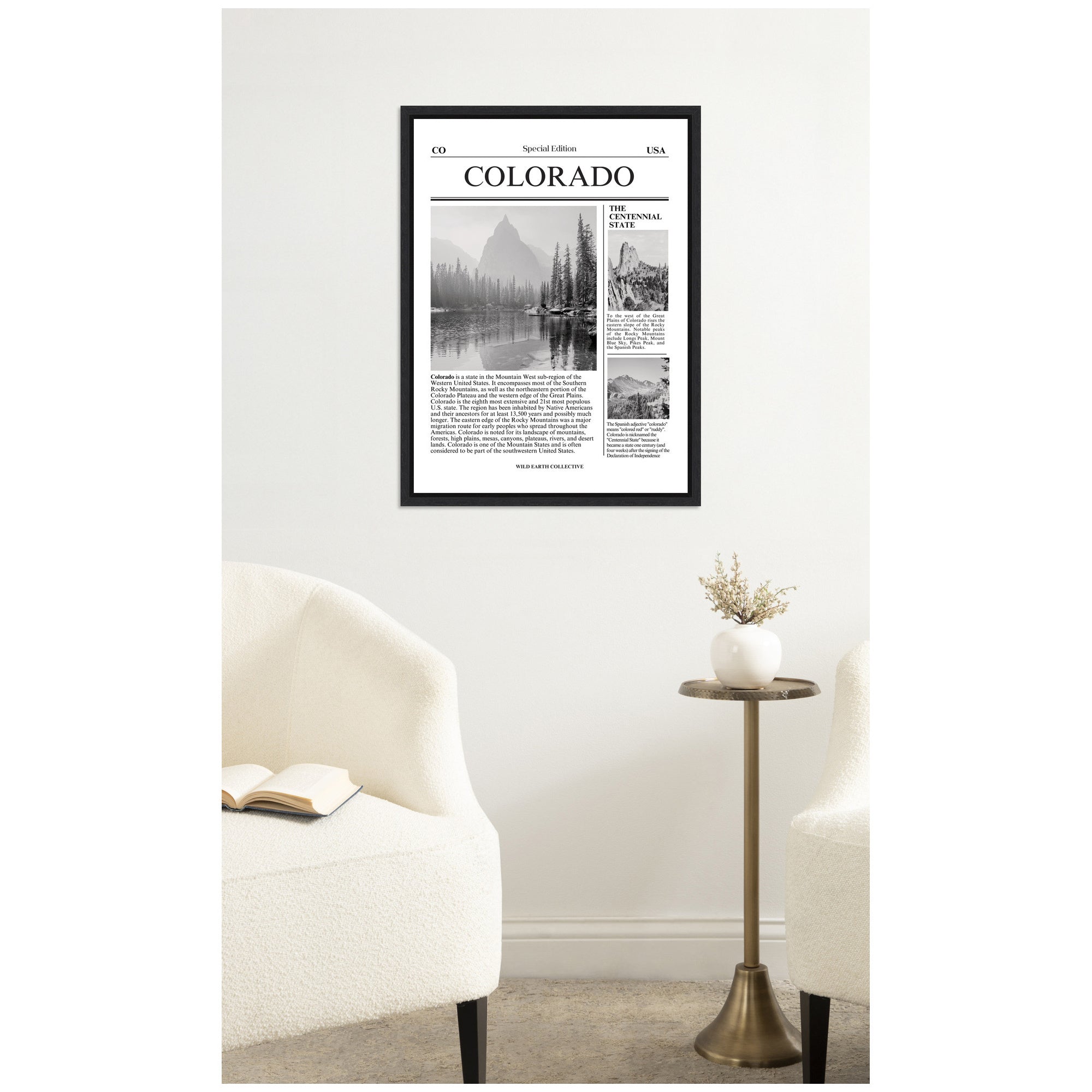 Colorado Article by Megan Ryan Framed Canvas Wall Art Print
