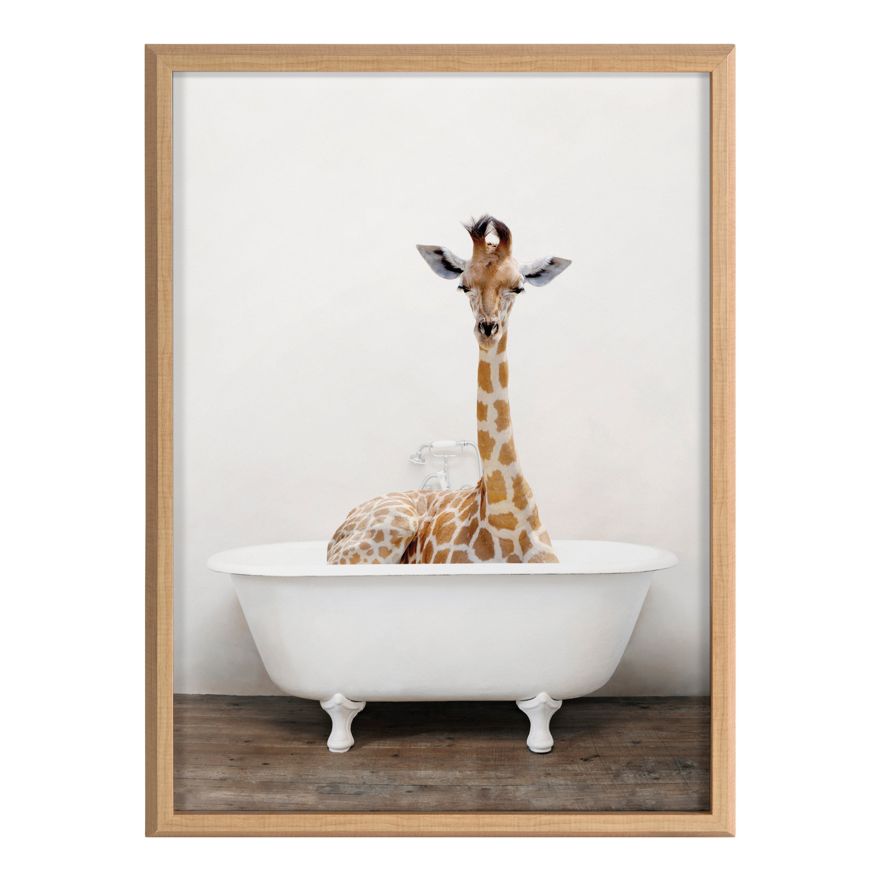 Blake Giraffe 2 in Tub Color Framed Printed Glass by kateandlaurel - product image 20 for Resin Society