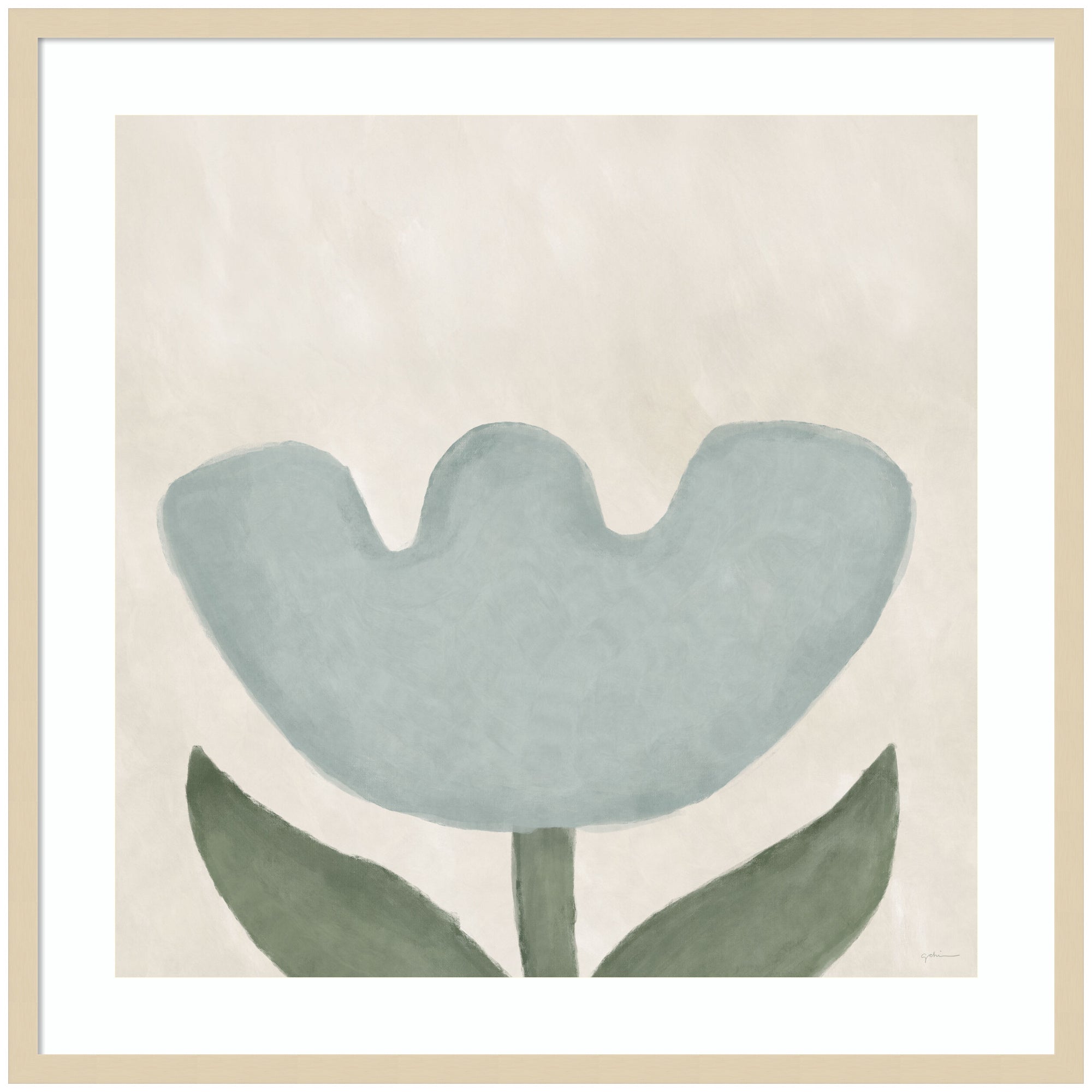 Blue Flower framed wall art print by Gabrielly Guedes