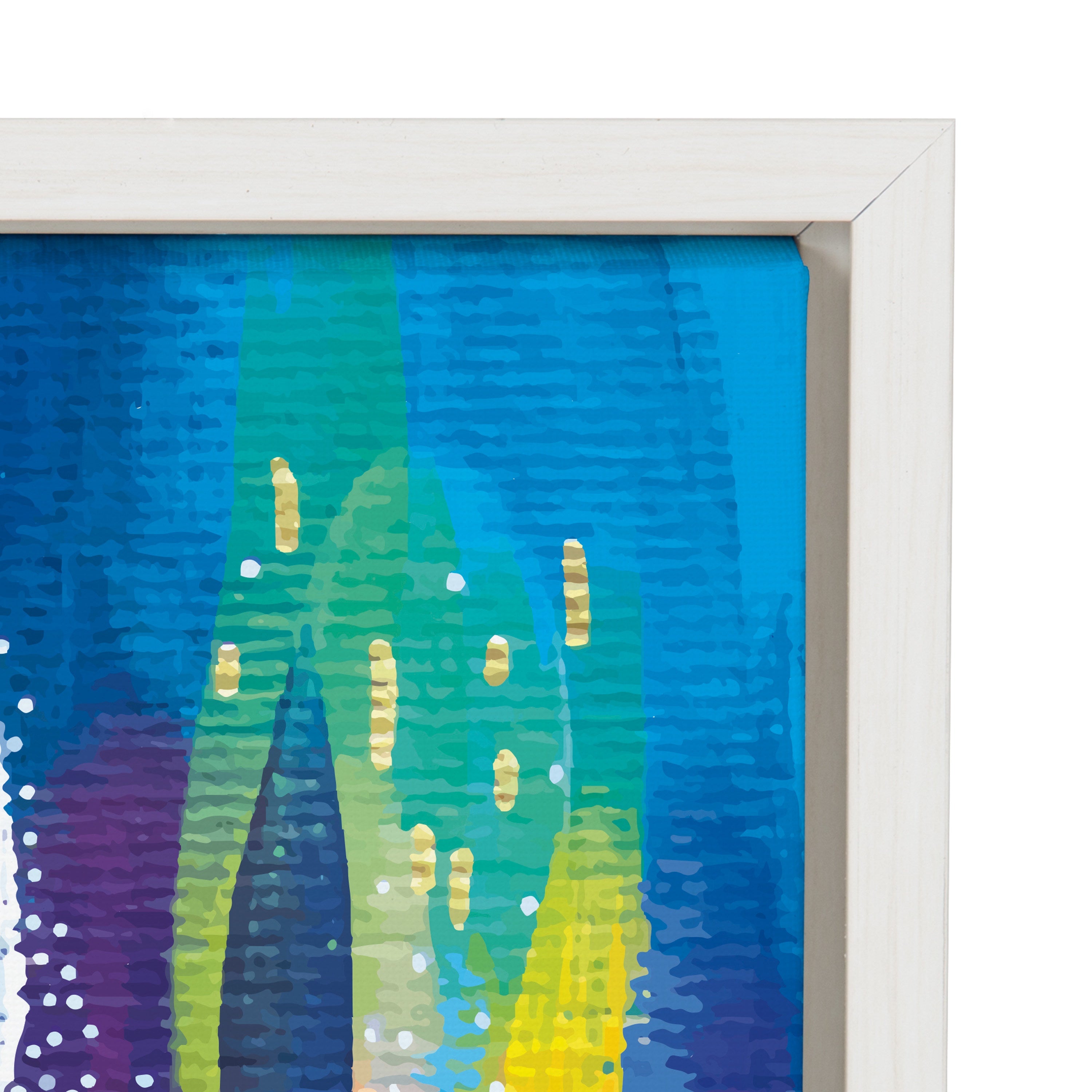 Sylvie EV Bright Brush Strokes 033 Framed Canvas by kateandlaurel - product image 12 for Resin Society
