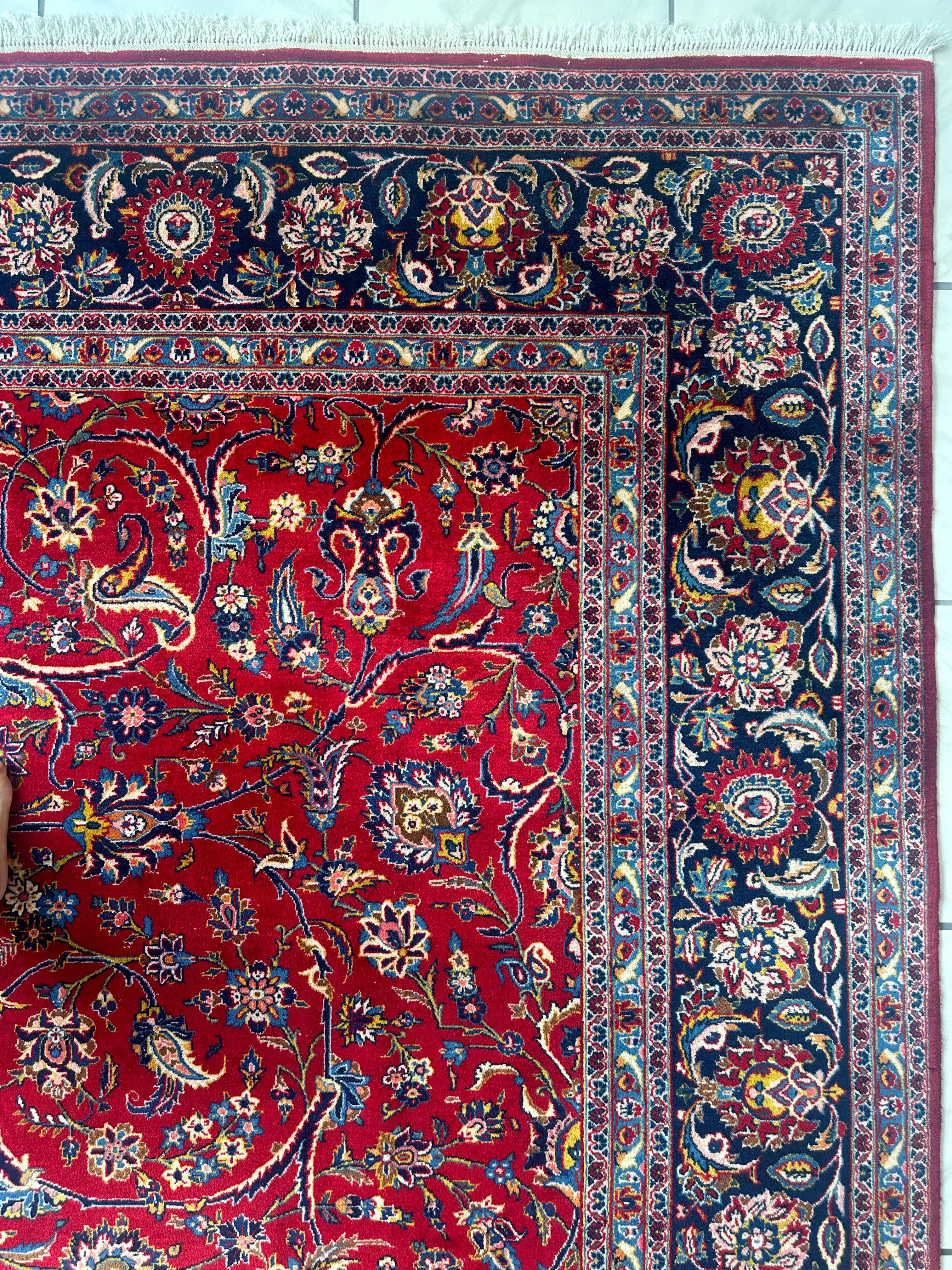 Incredible Persian Kashan All Over Wool Rug 10’2” x 14’ by Rugistan - product image 13 for Resin Society