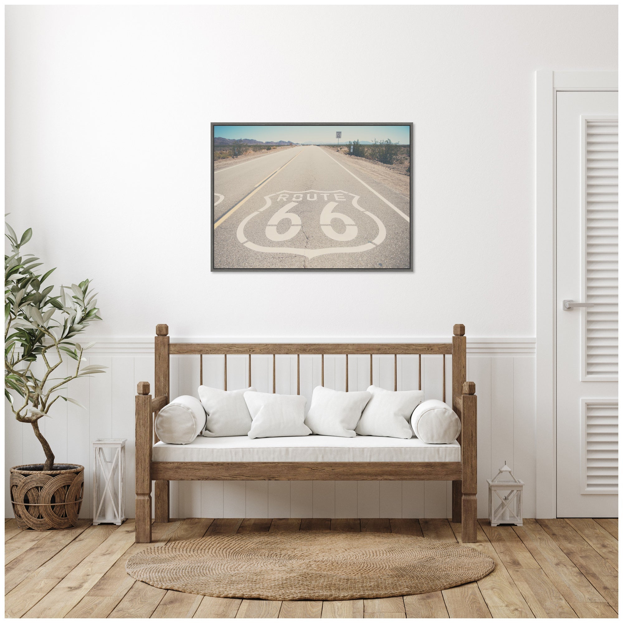 Sylvie Route 66 Framed Canvas by Laura Evans