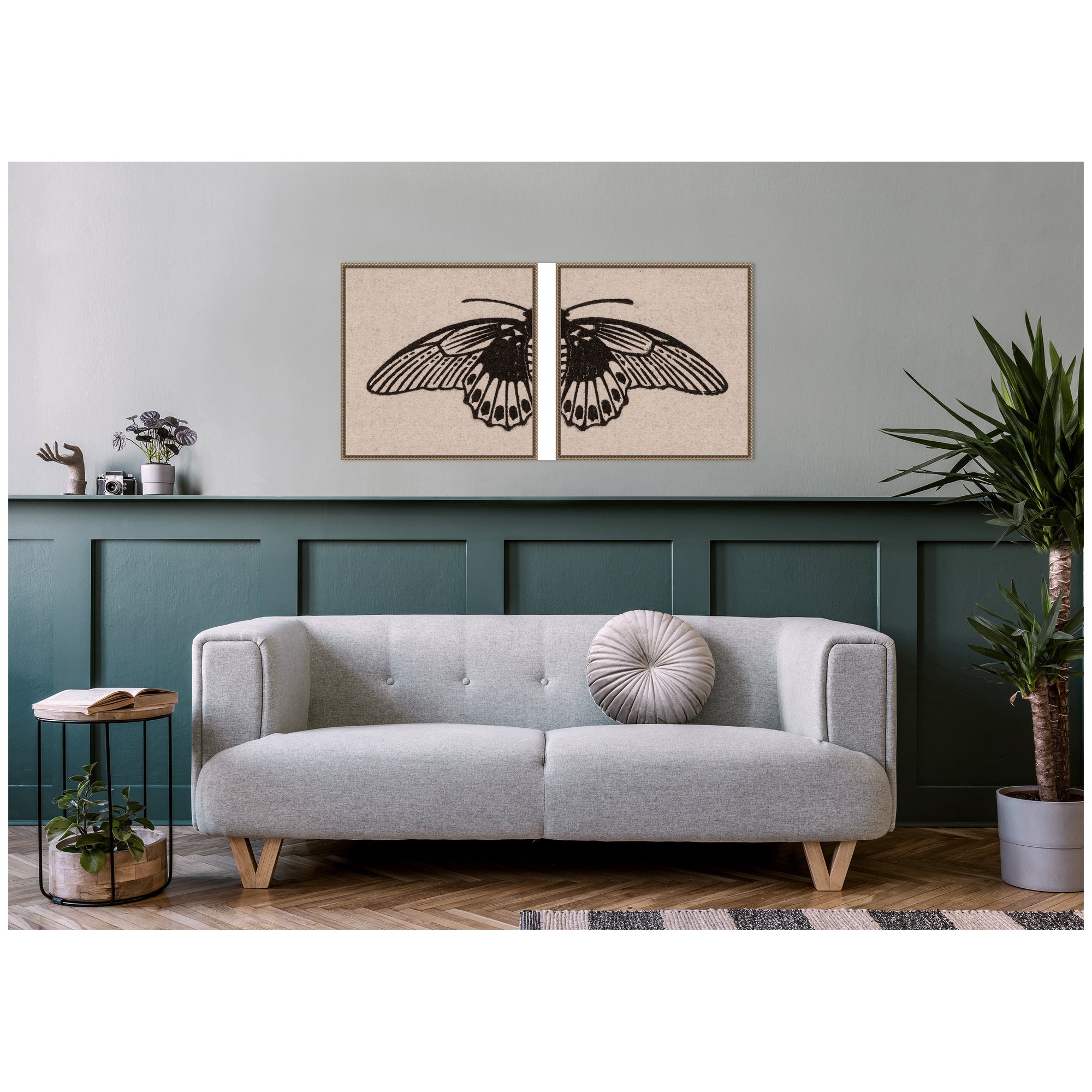 Vlinder 1901 Julie de Graag No.
1 & No.
2 2 Piece Framed Canvas Wall Art Set by Nostalgia Prints