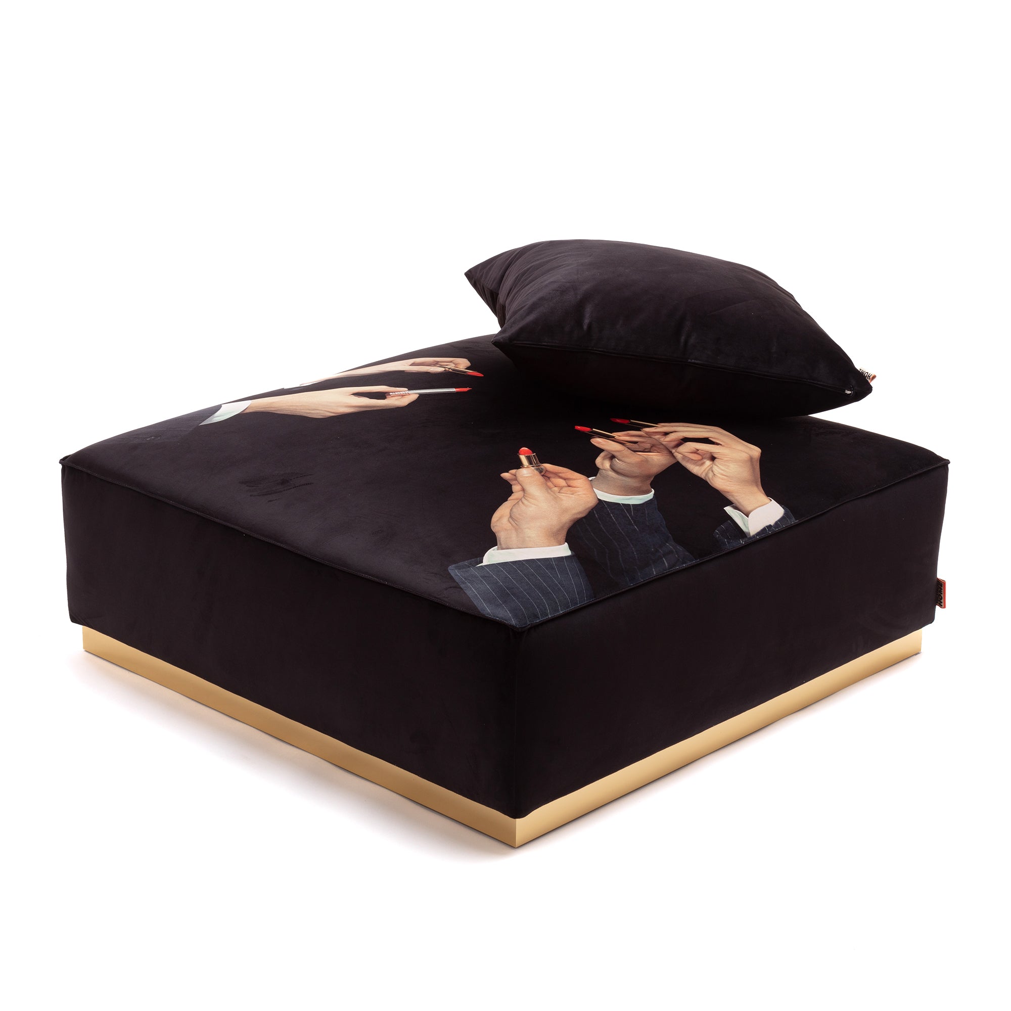Modular Pouf Lipstick Black detail image - Resin Society