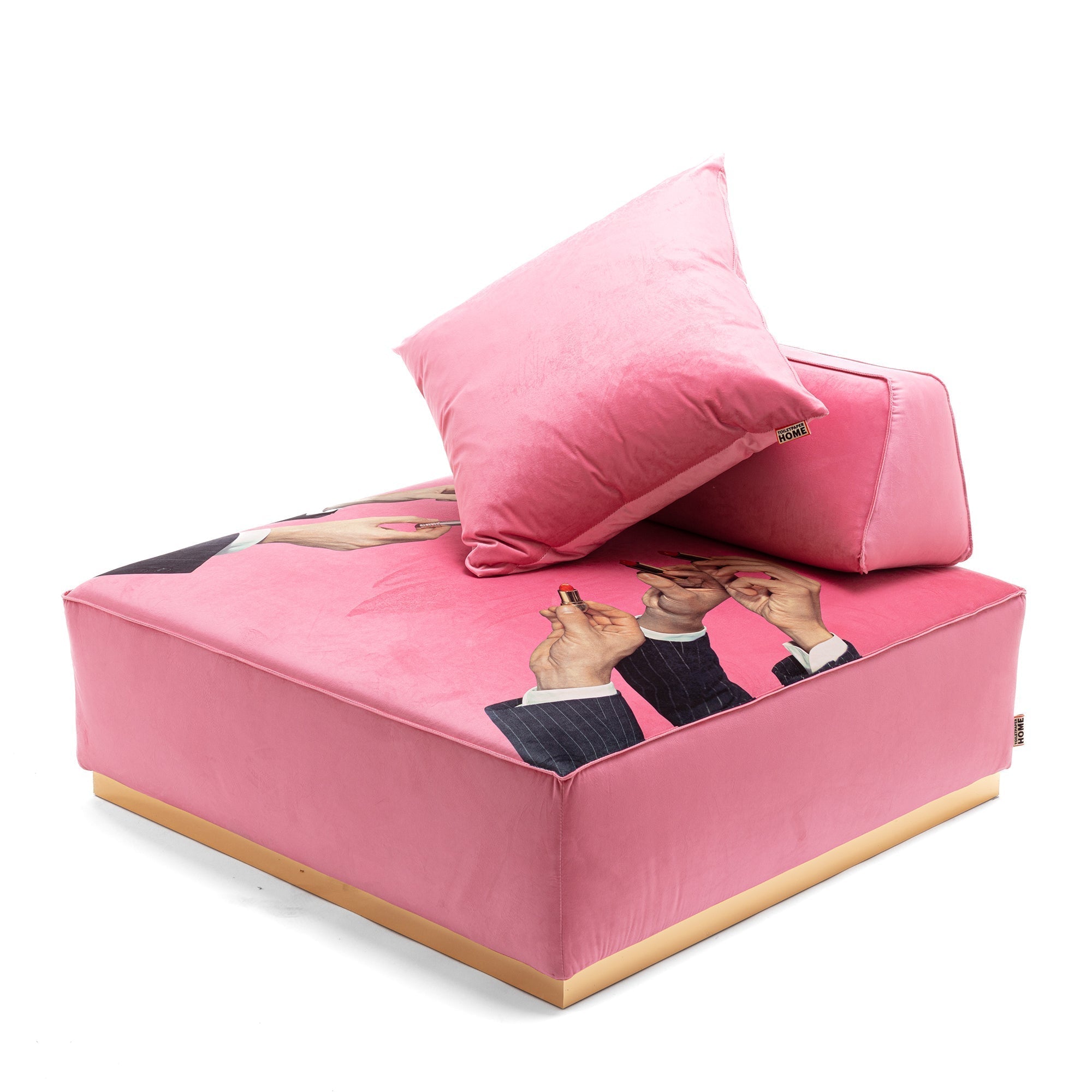 Modular Pouf Lipstick Pink detail image - Resin Society