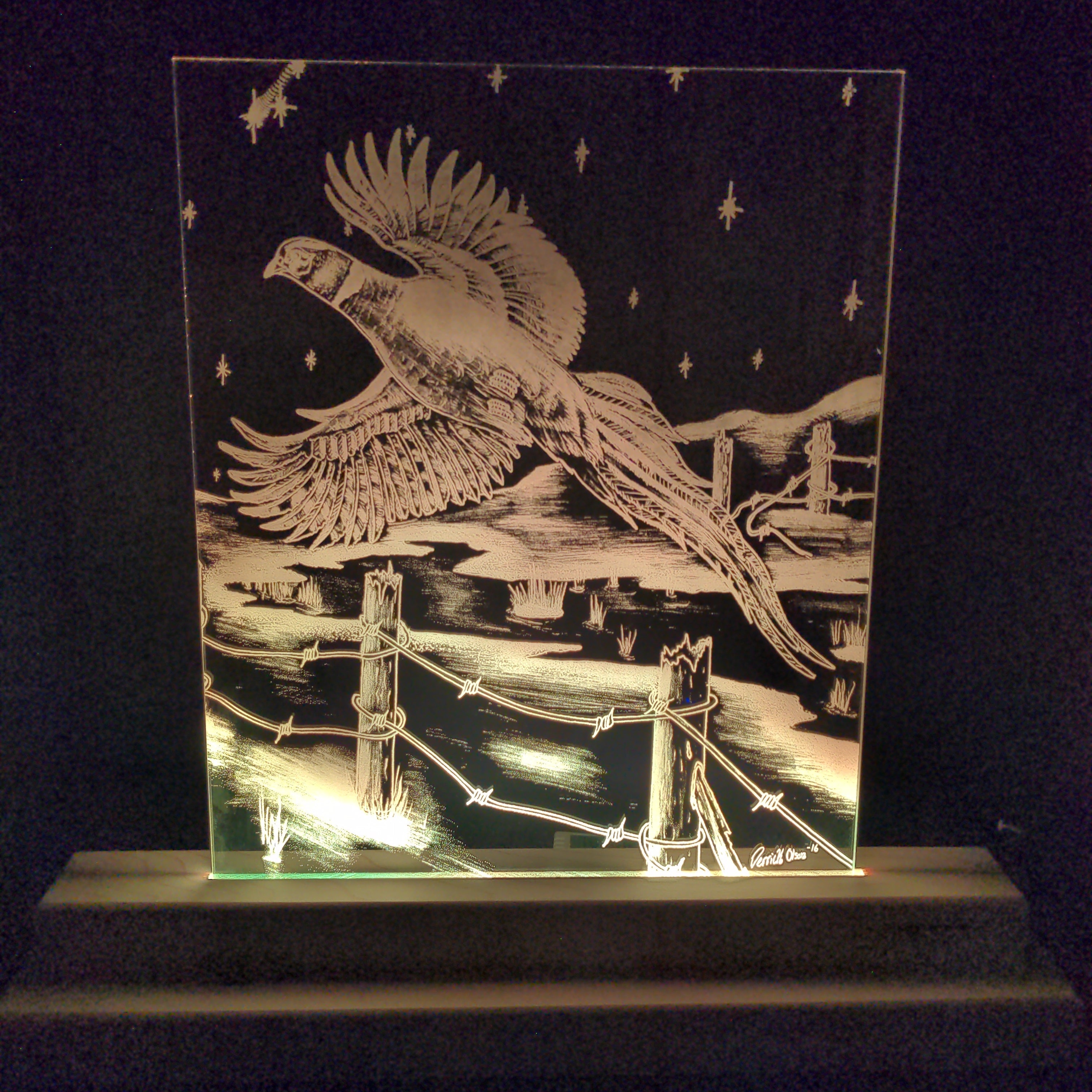 Flying Pheasant (standard LED) by D-Lighted Designs