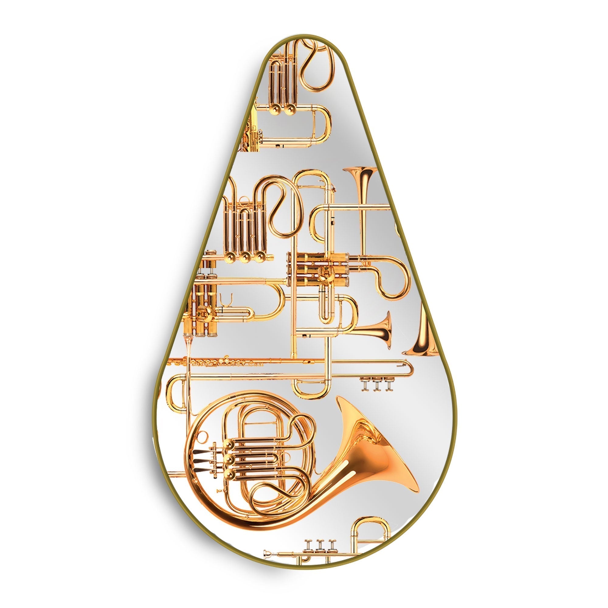 Mirror Gold Frame Pear Trumpets by DEKOR - Resin Society